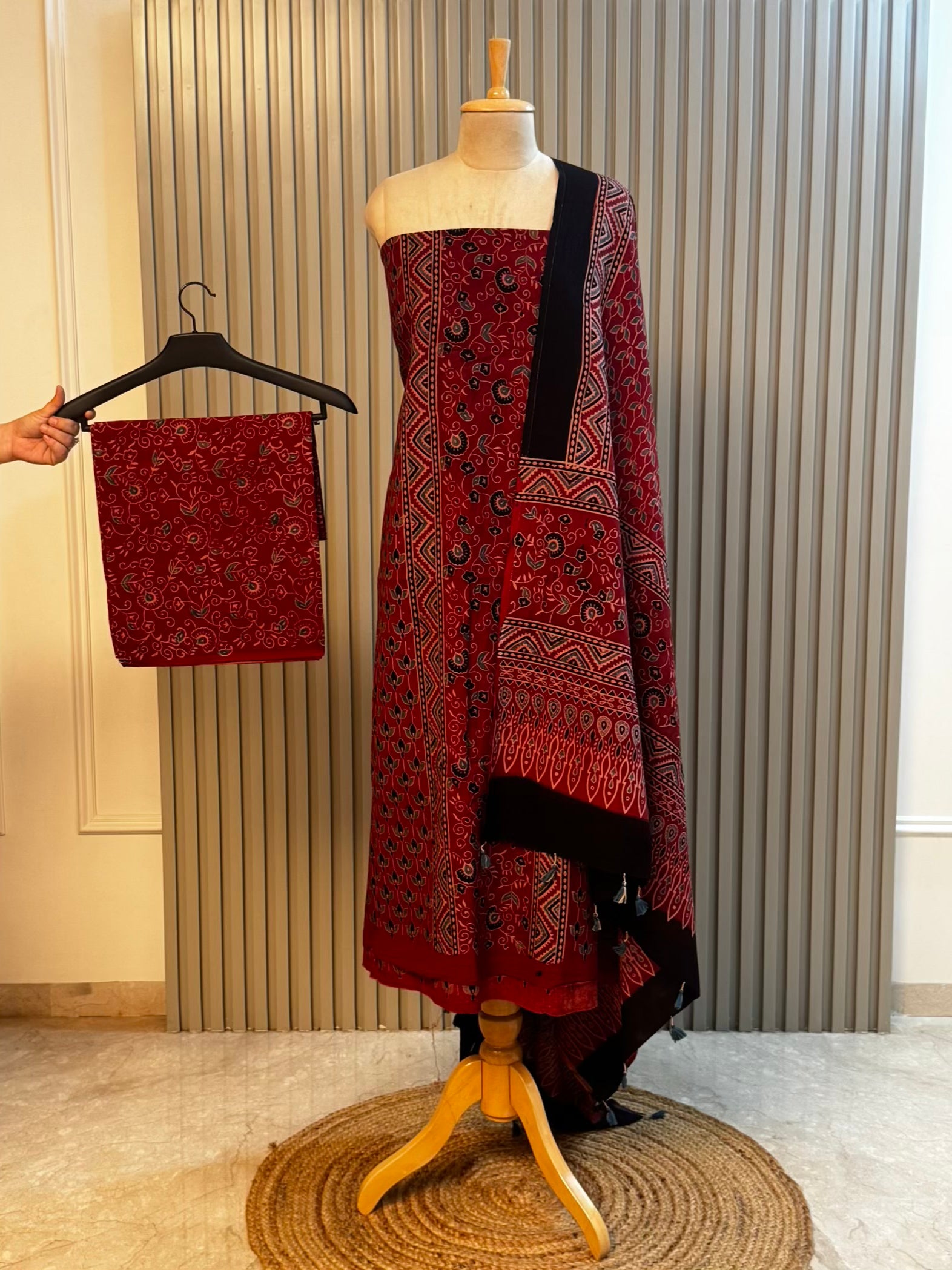 Kutch ajrak cotton suit -3pc
