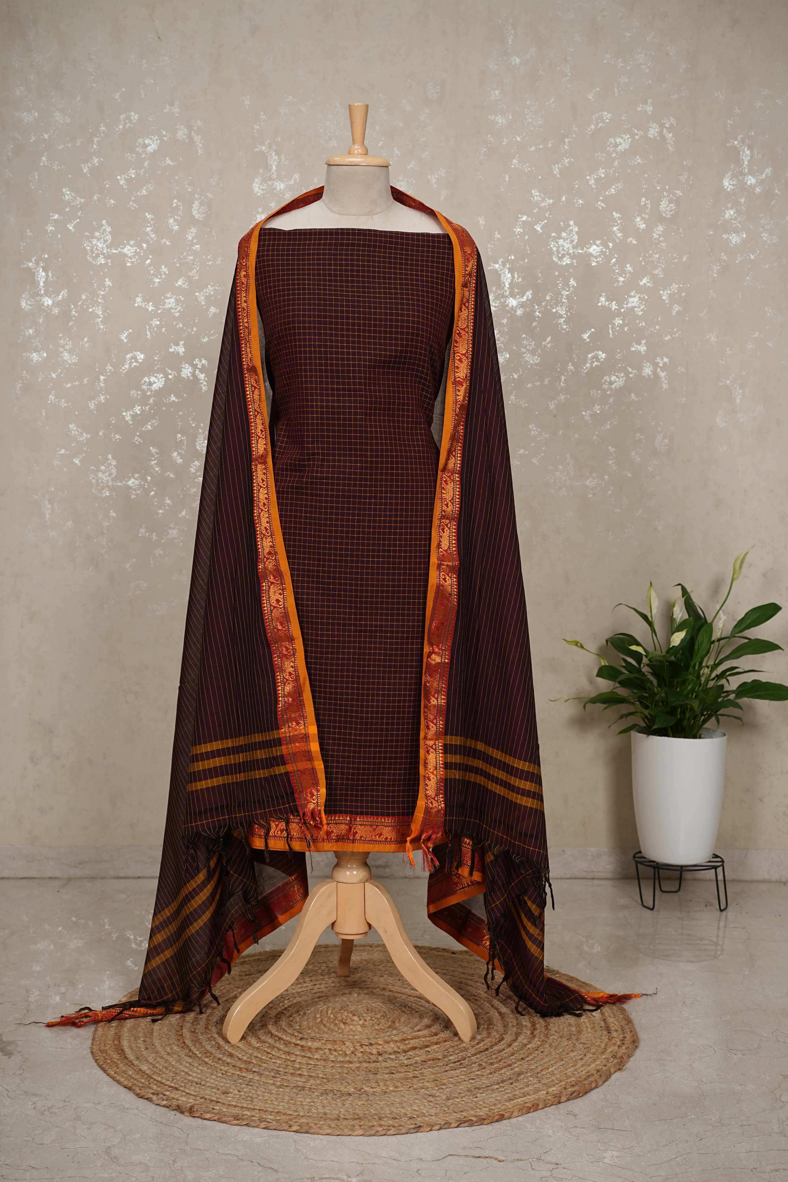 Authentic Mangalgiri Cotton Dress Material