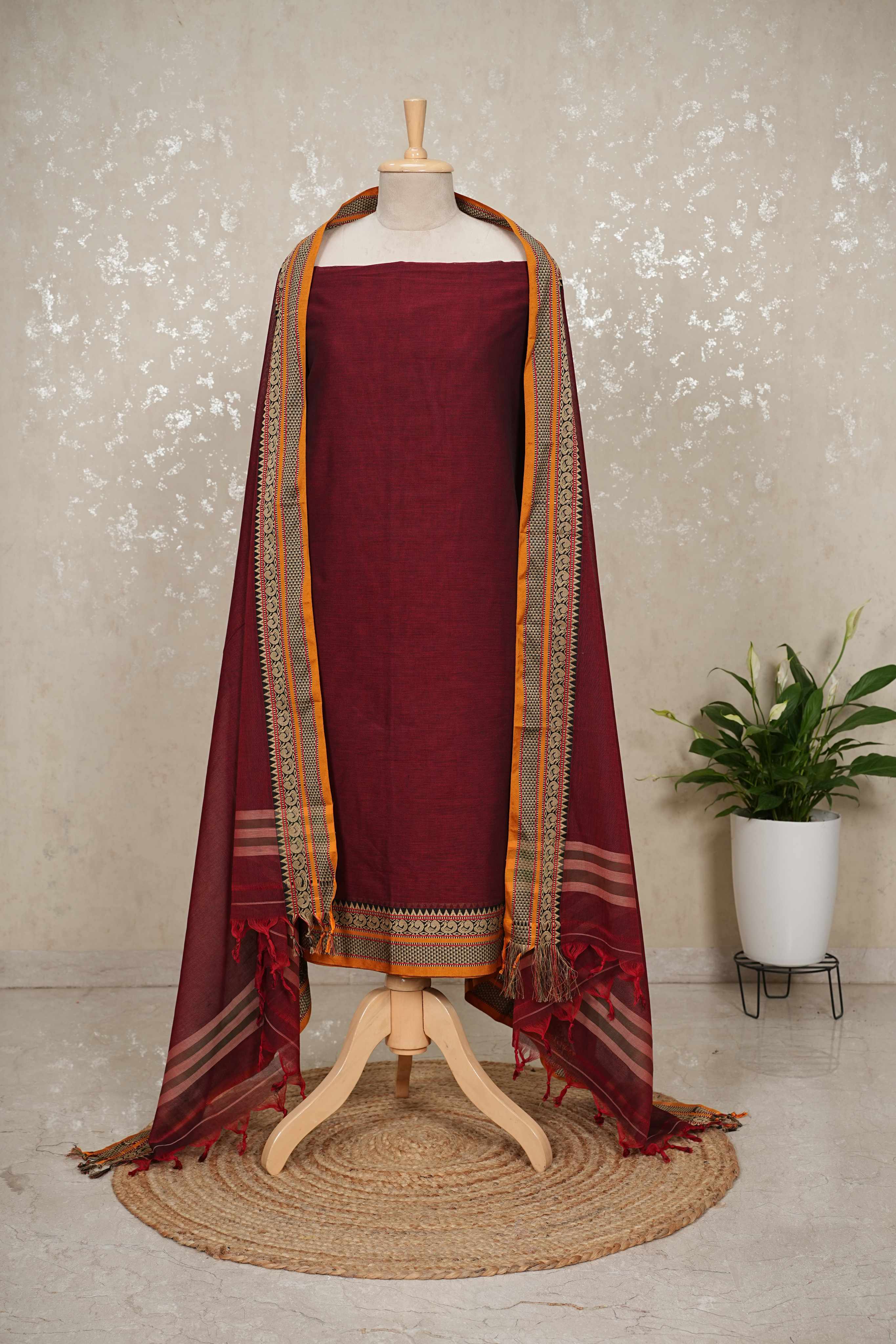 Authentic Mangalgiri Cotton Dress Material