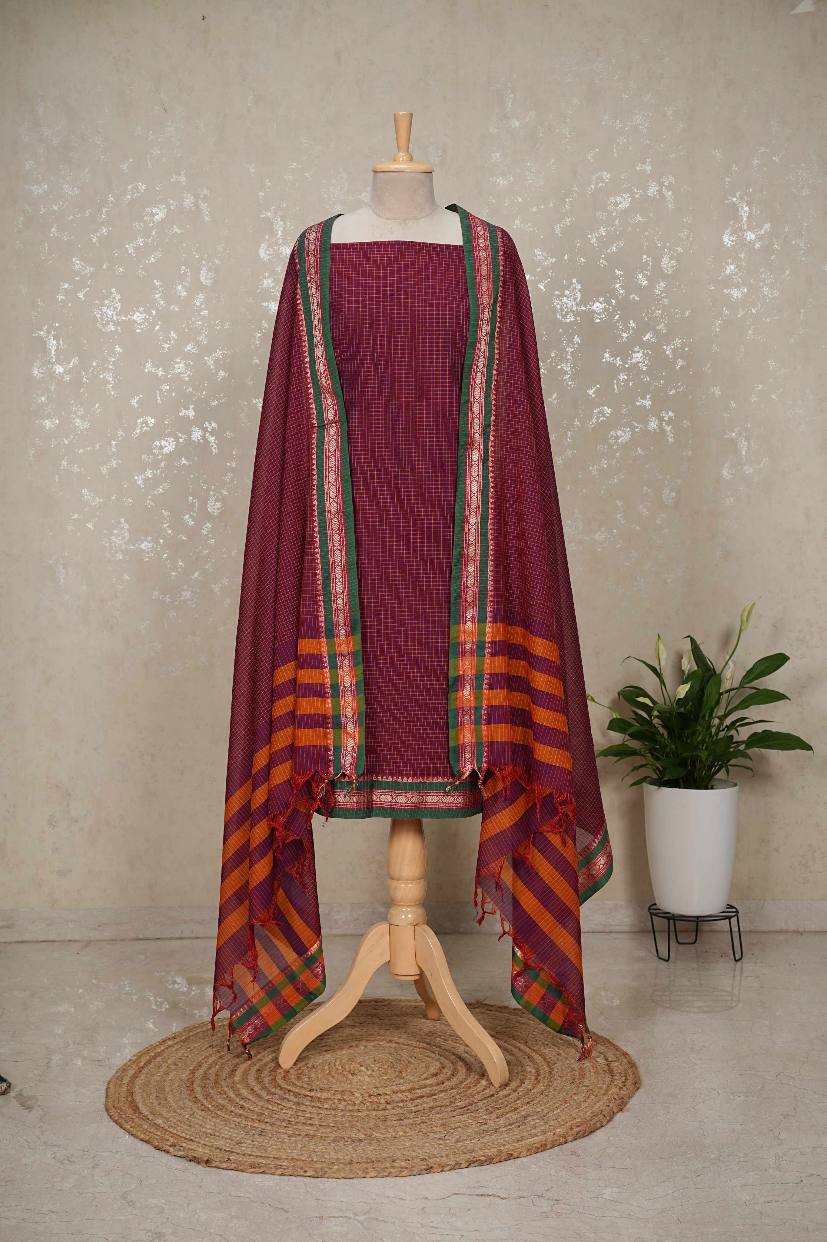 Authentic Mangalgiri Cotton Dress Material