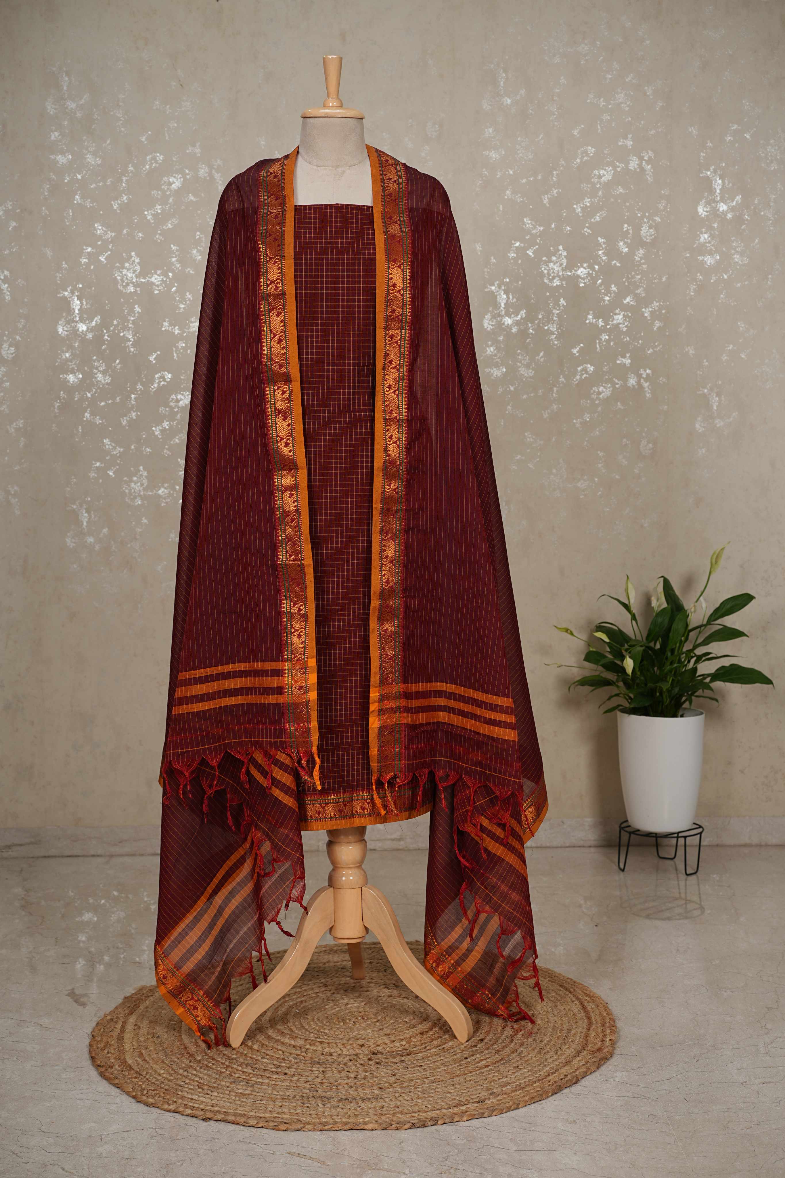 Authentic Mangalgiri Cotton Dress Material