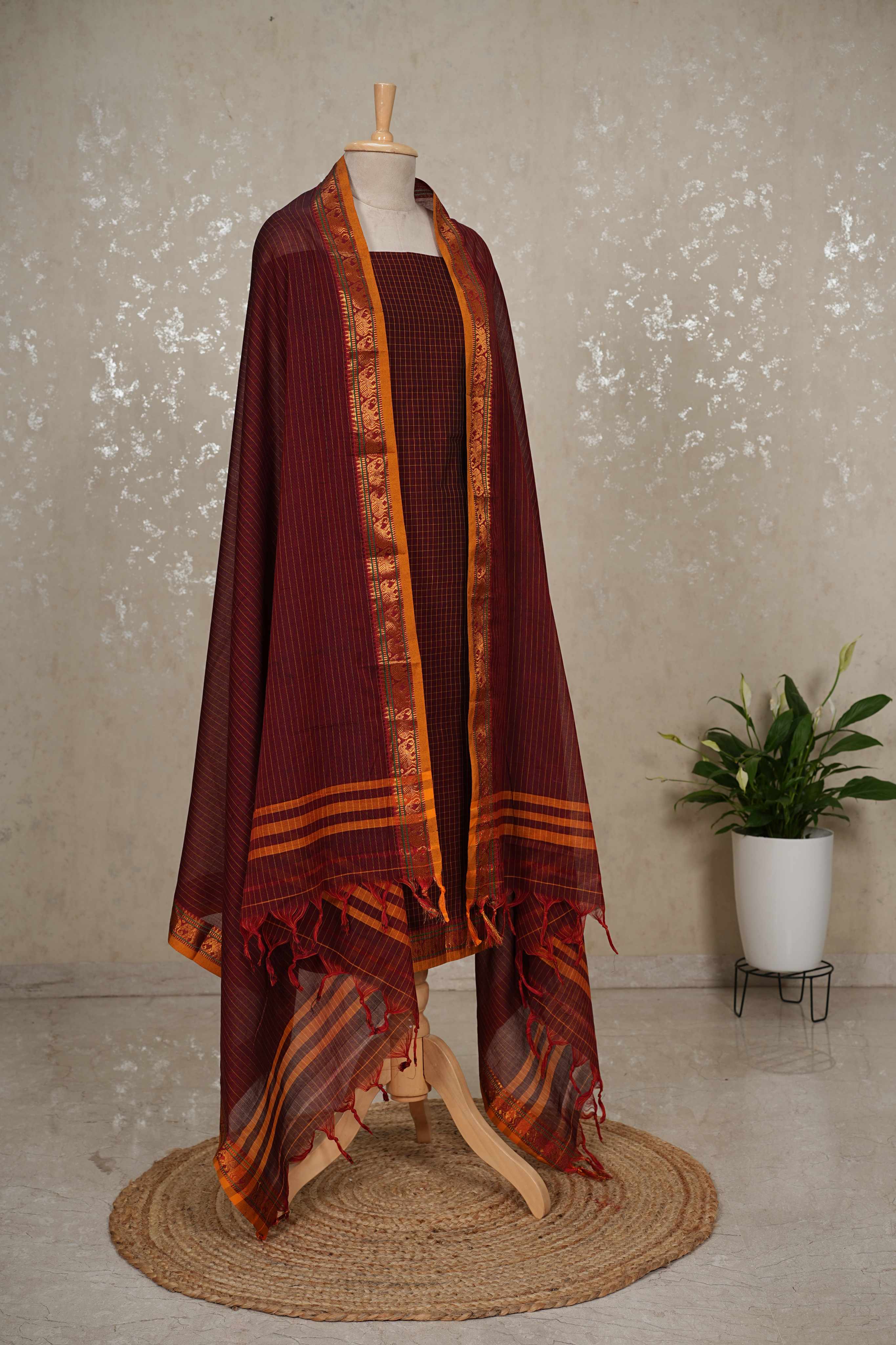 Authentic Mangalgiri Cotton Dress Material