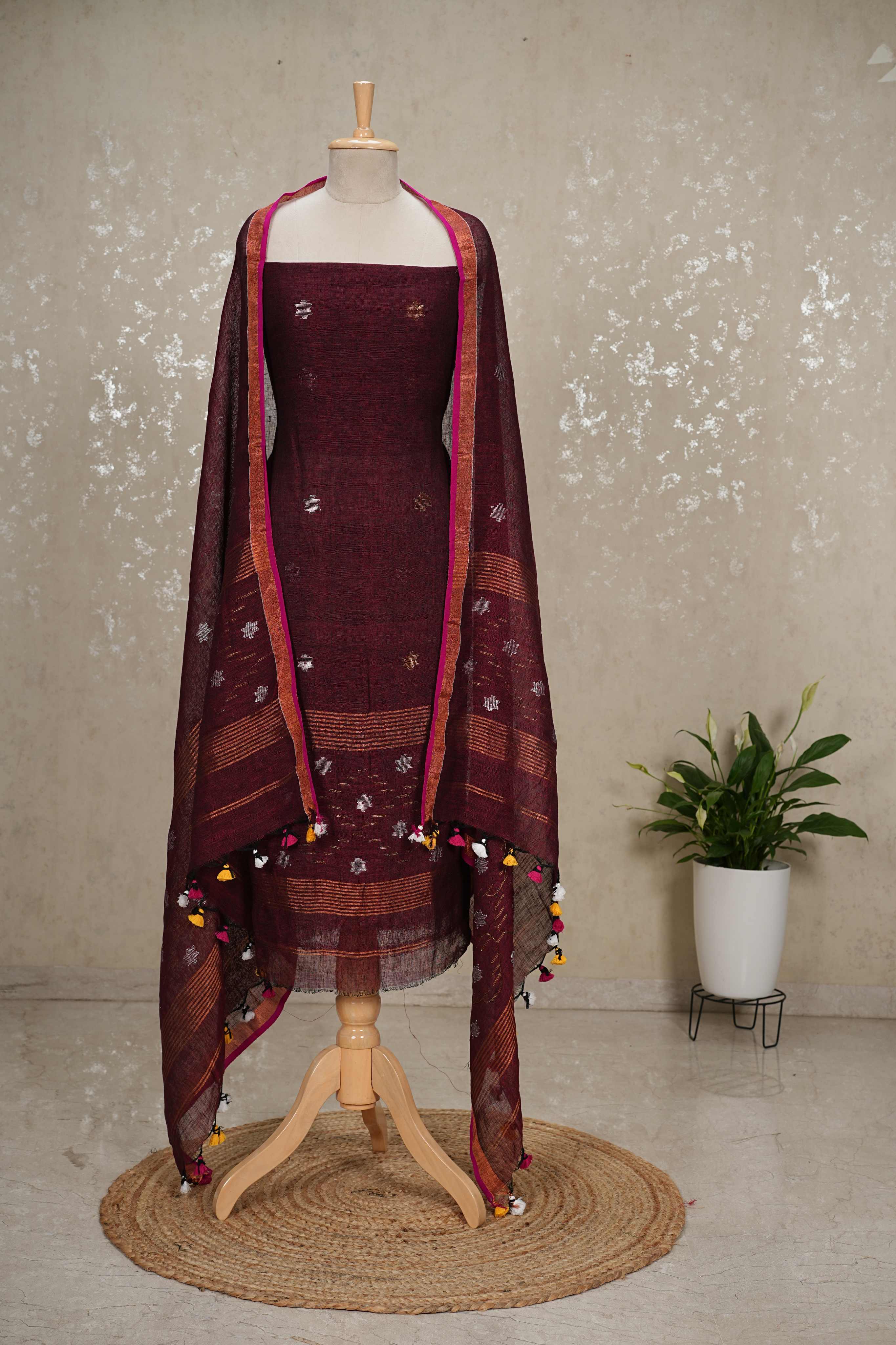 Bengal Cotton by Linen 2-Piece Suit with Dupatta