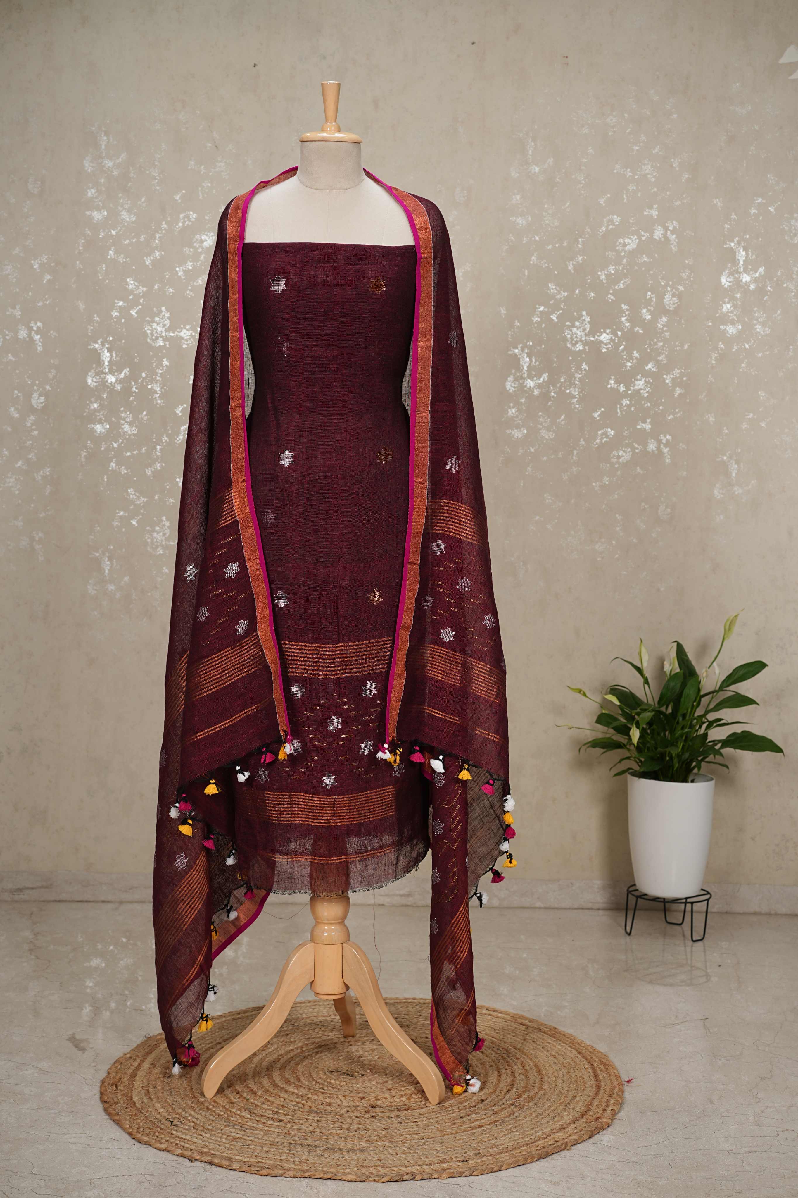 Bengal Cotton by Linen 2-Piece Suit with Dupatta