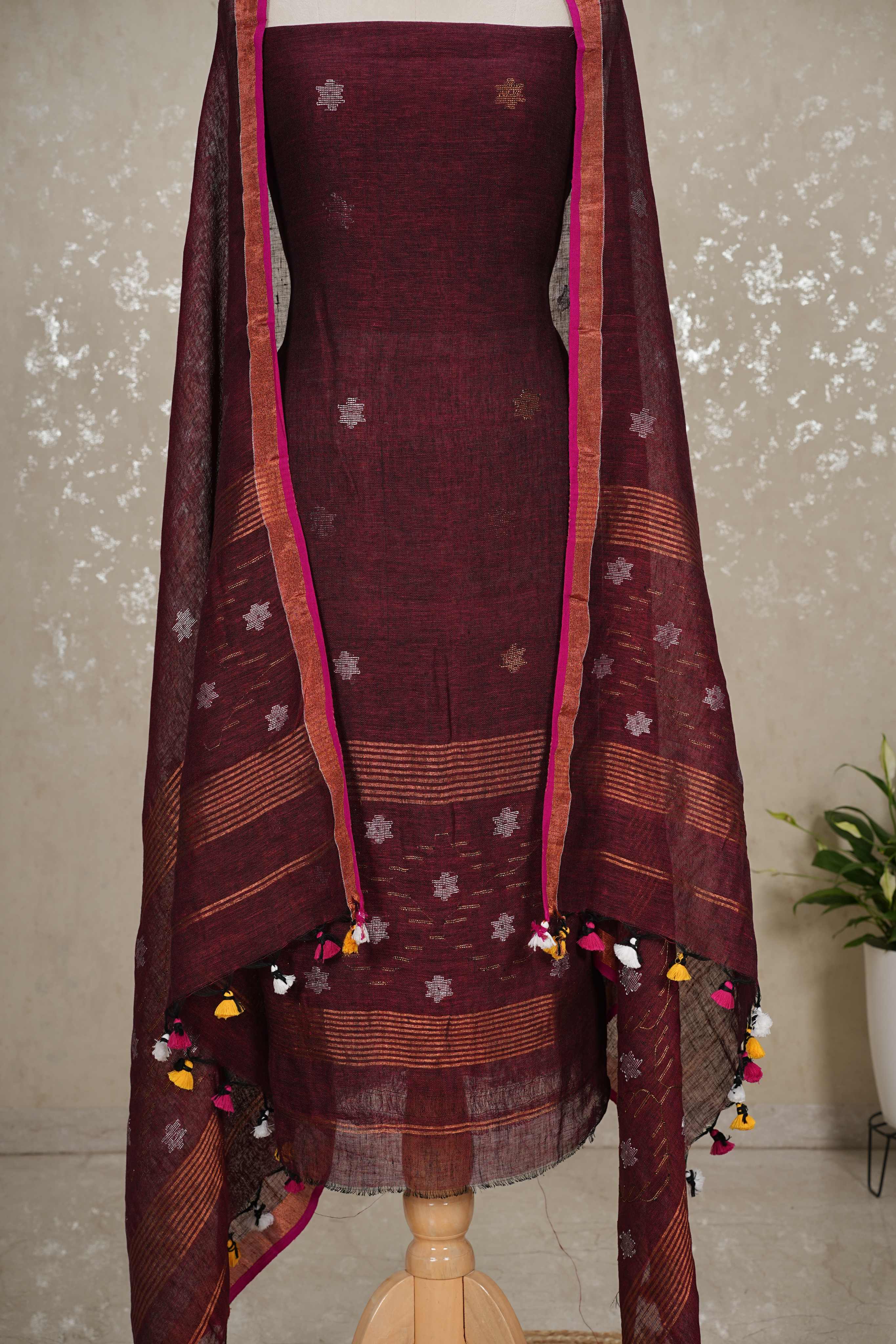 Bengal Cotton by Linen 2-Piece Suit with Dupatta