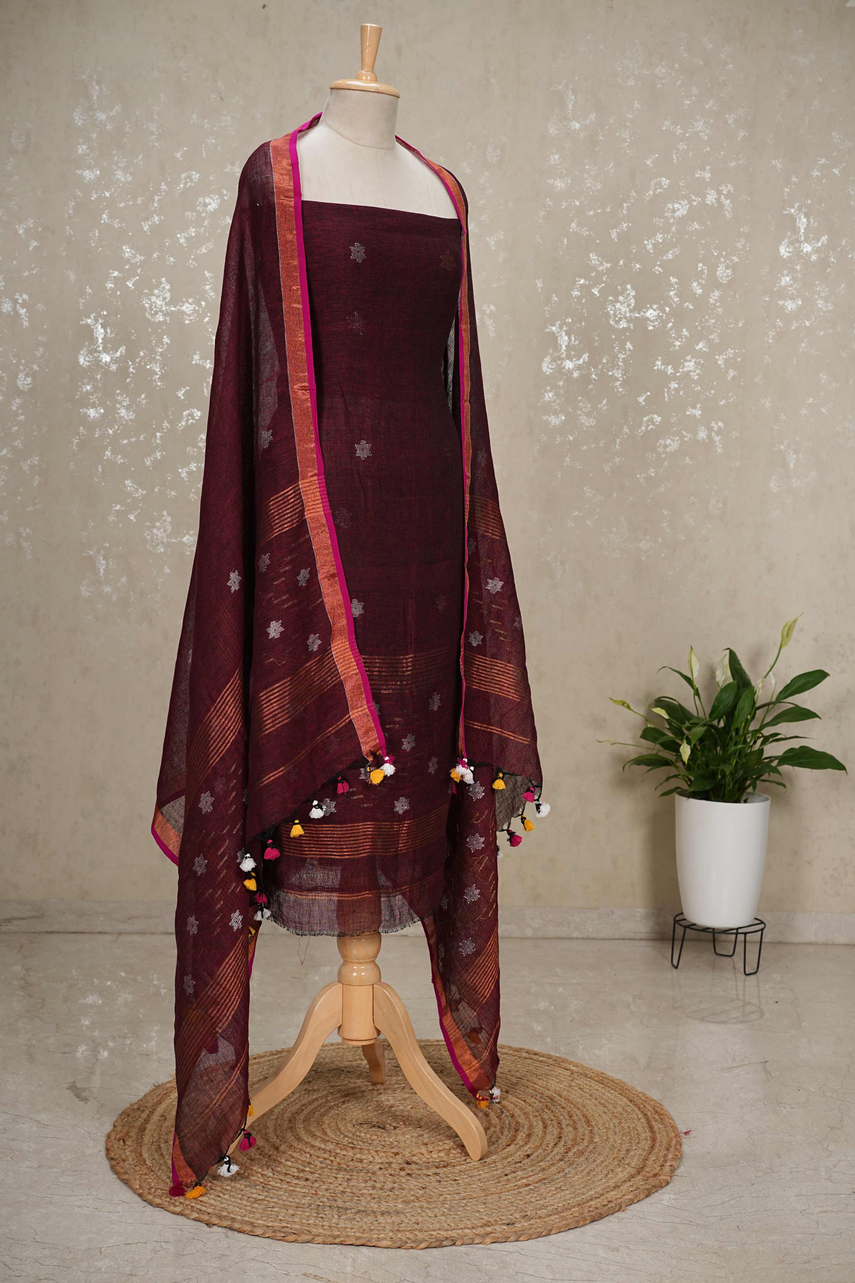 Bengal Cotton by Linen 2-Piece Suit with Dupatta