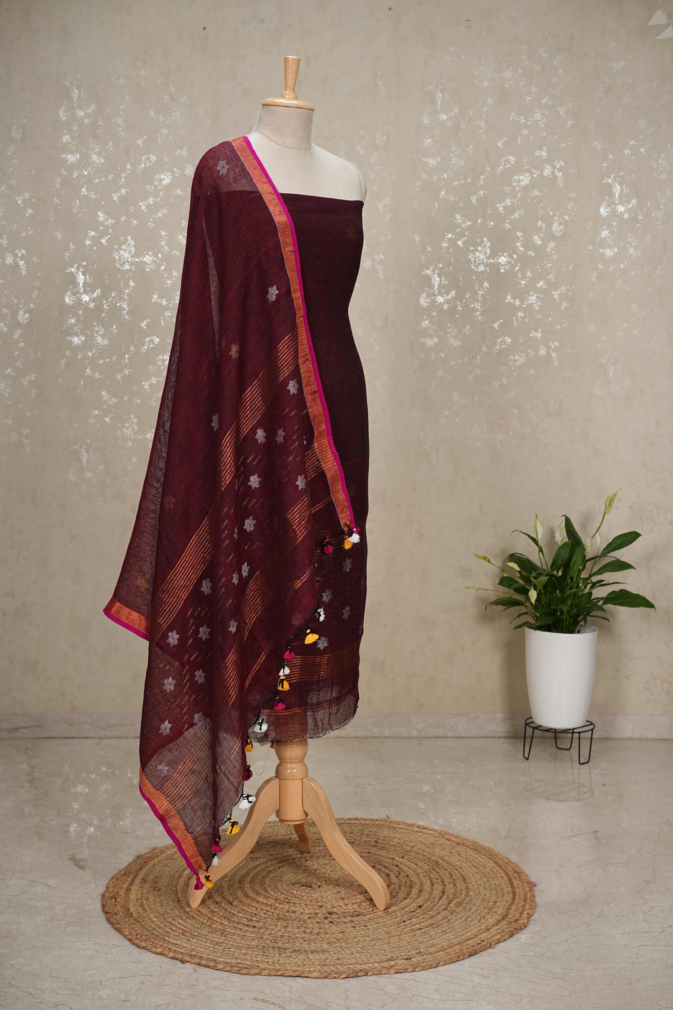 Bengal Cotton by Linen 2-Piece Suit with Dupatta