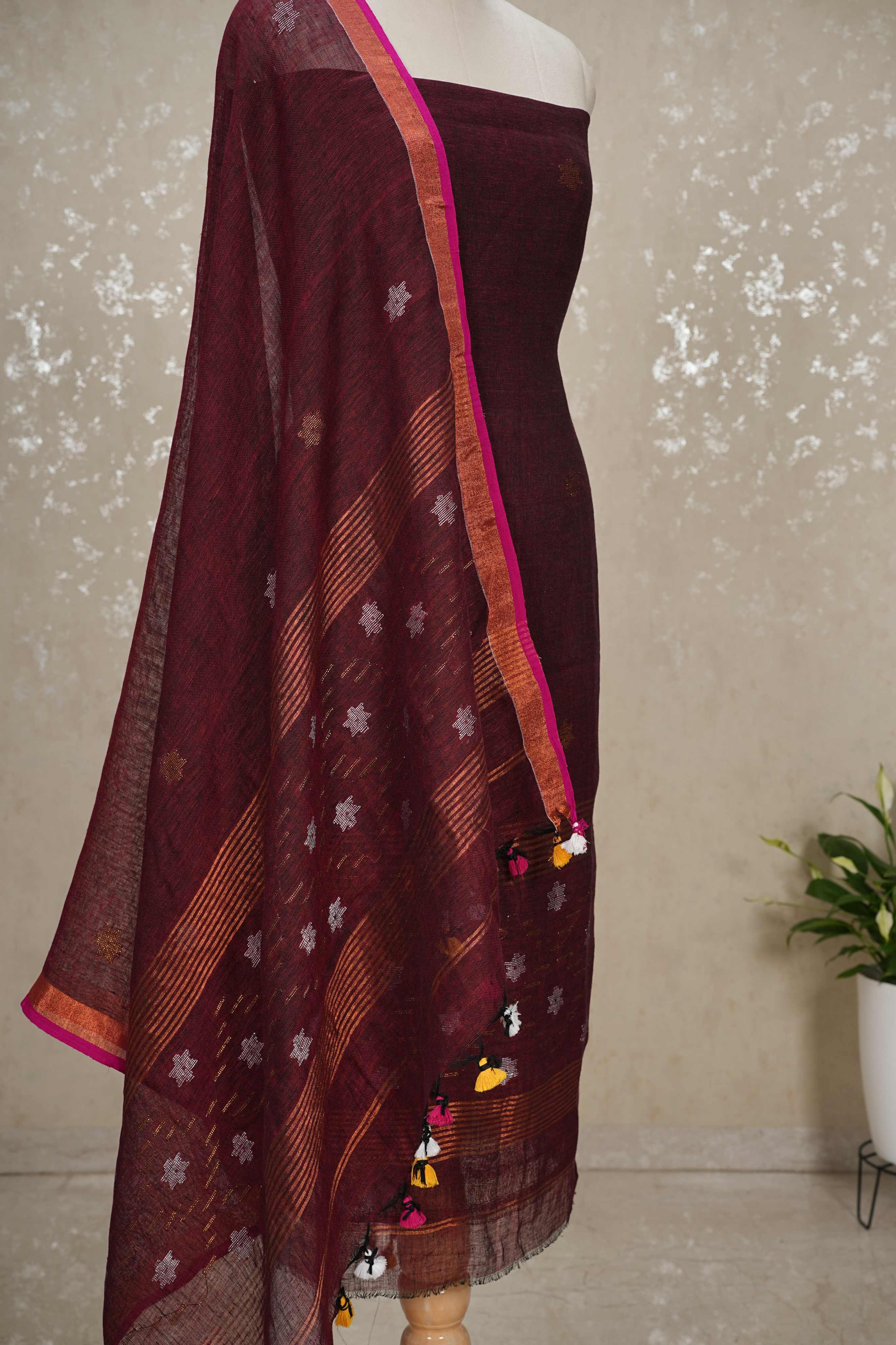 Bengal Cotton by Linen 2-Piece Suit with Dupatta