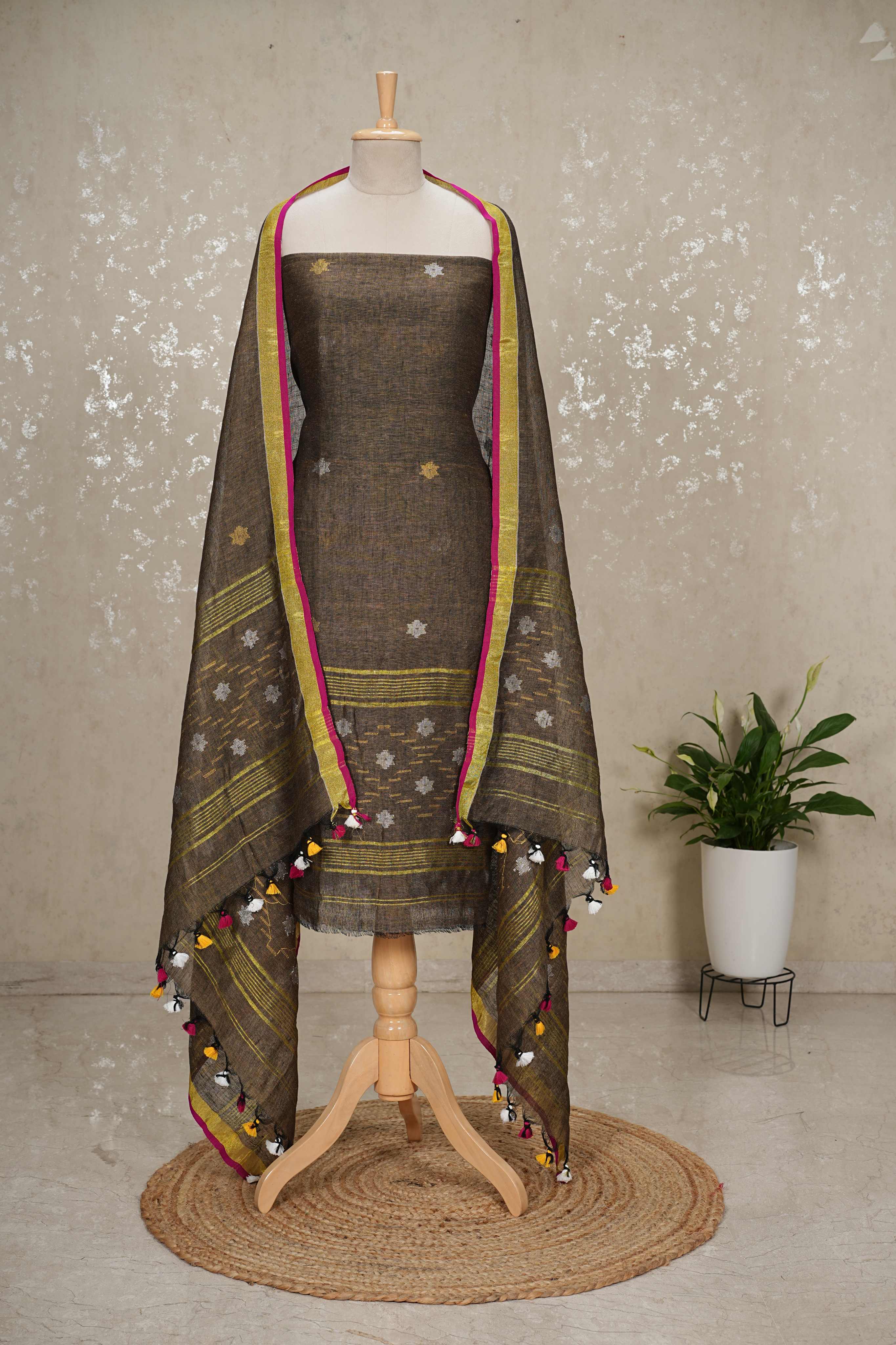 Bengal Cotton by Linen 2-Piece Suit with Dupatta
