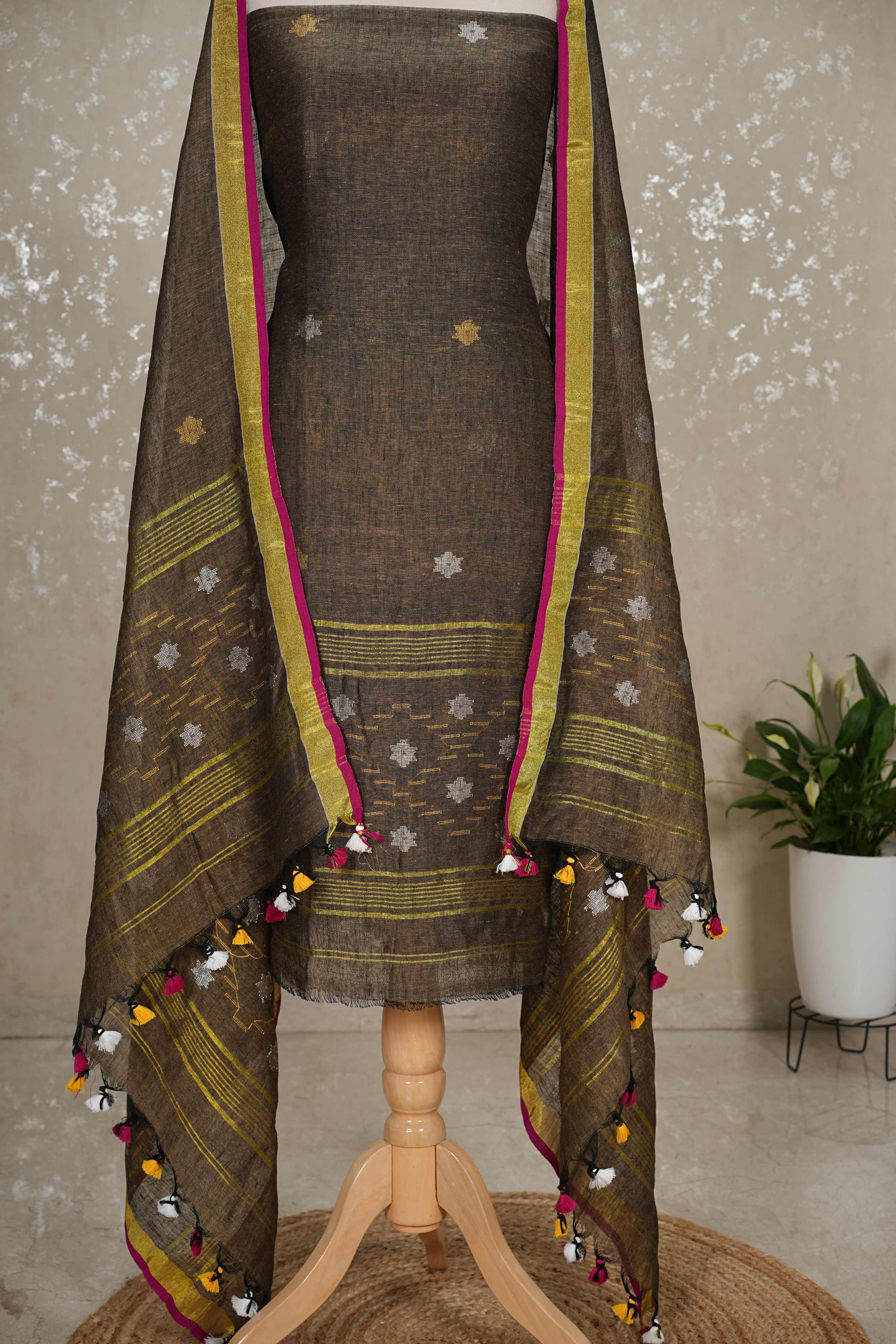 Bengal Cotton by Linen 2-Piece Suit with Dupatta