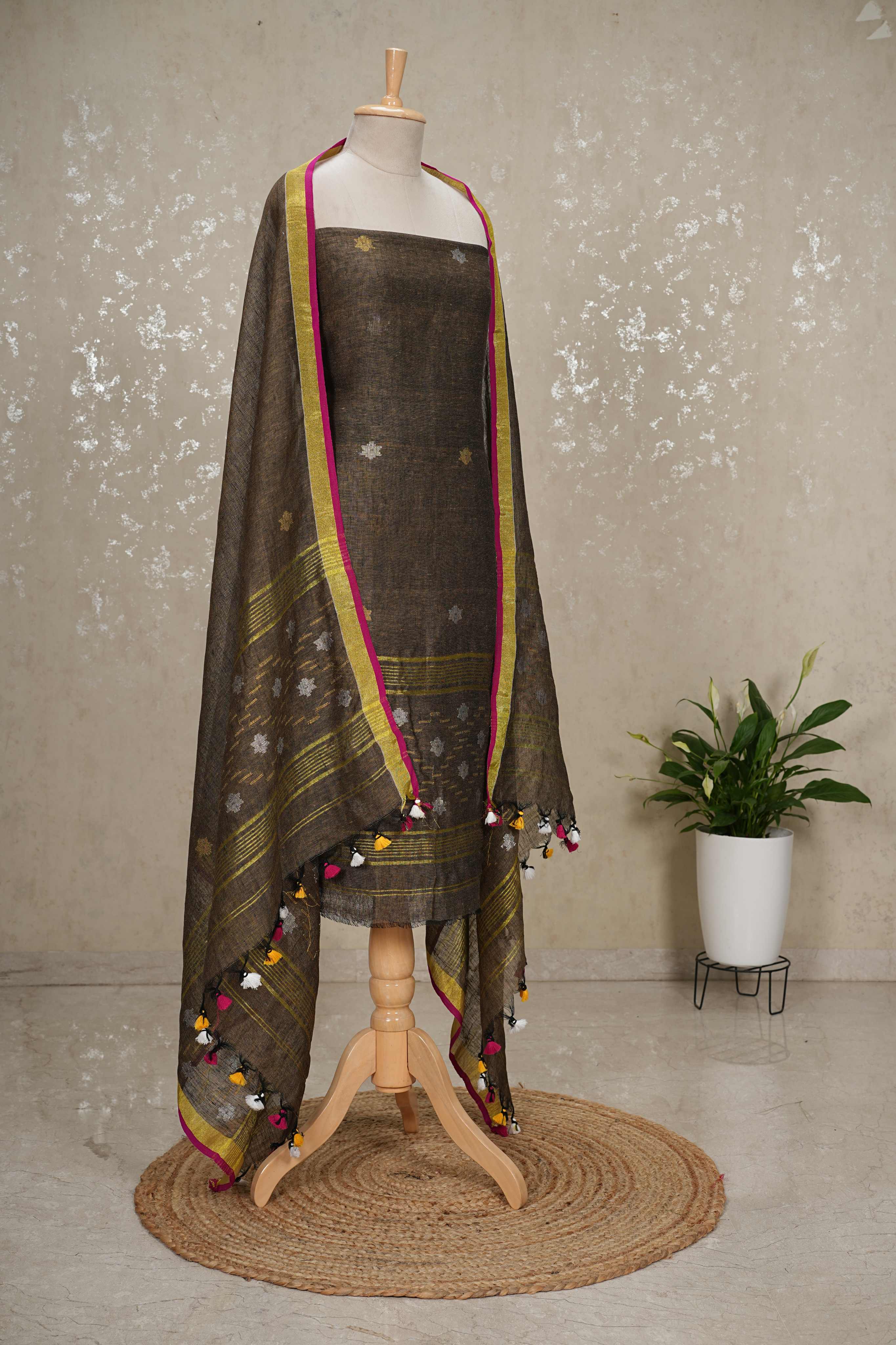Bengal Cotton by Linen 2-Piece Suit with Dupatta