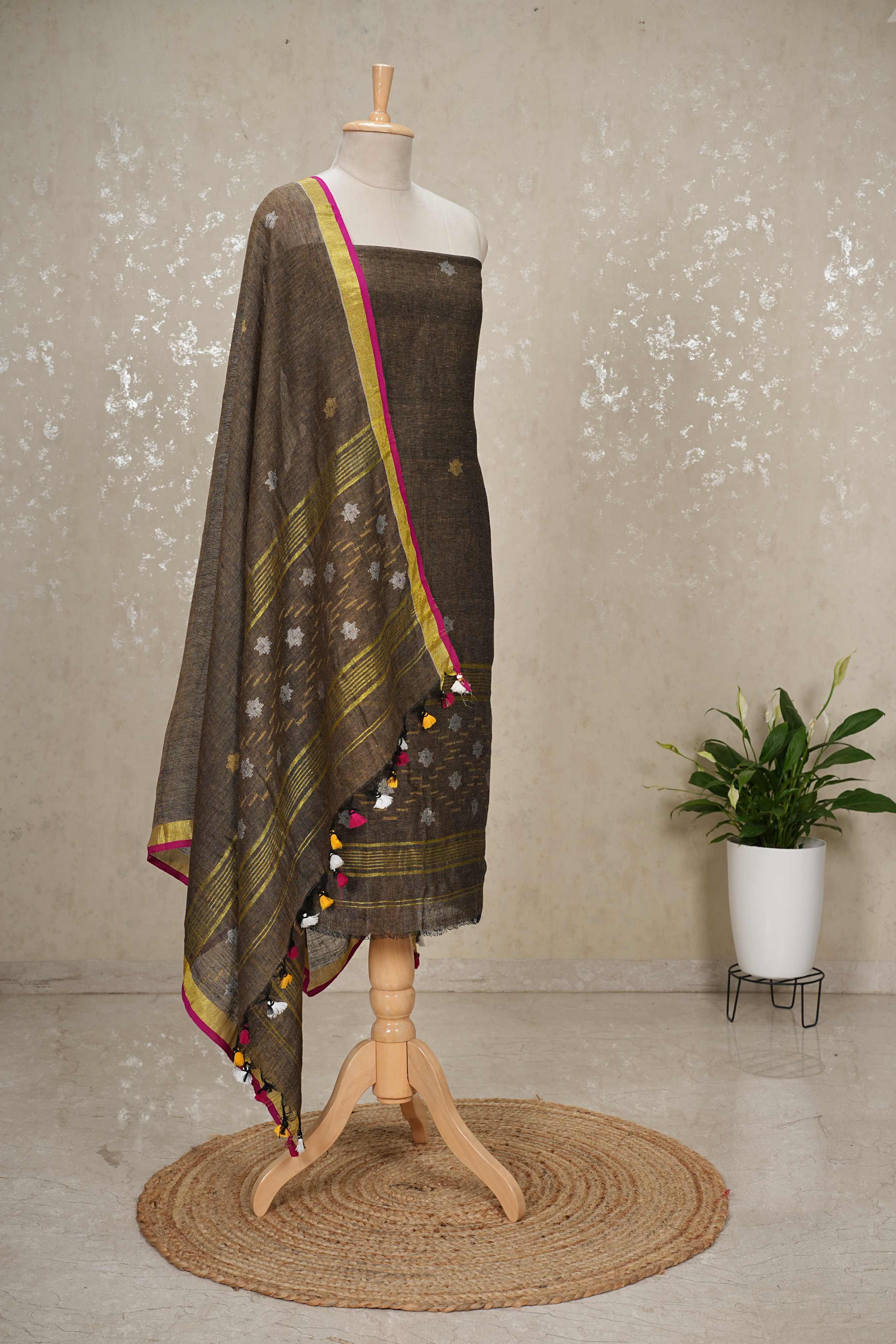 Bengal Cotton by Linen 2-Piece Suit with Dupatta