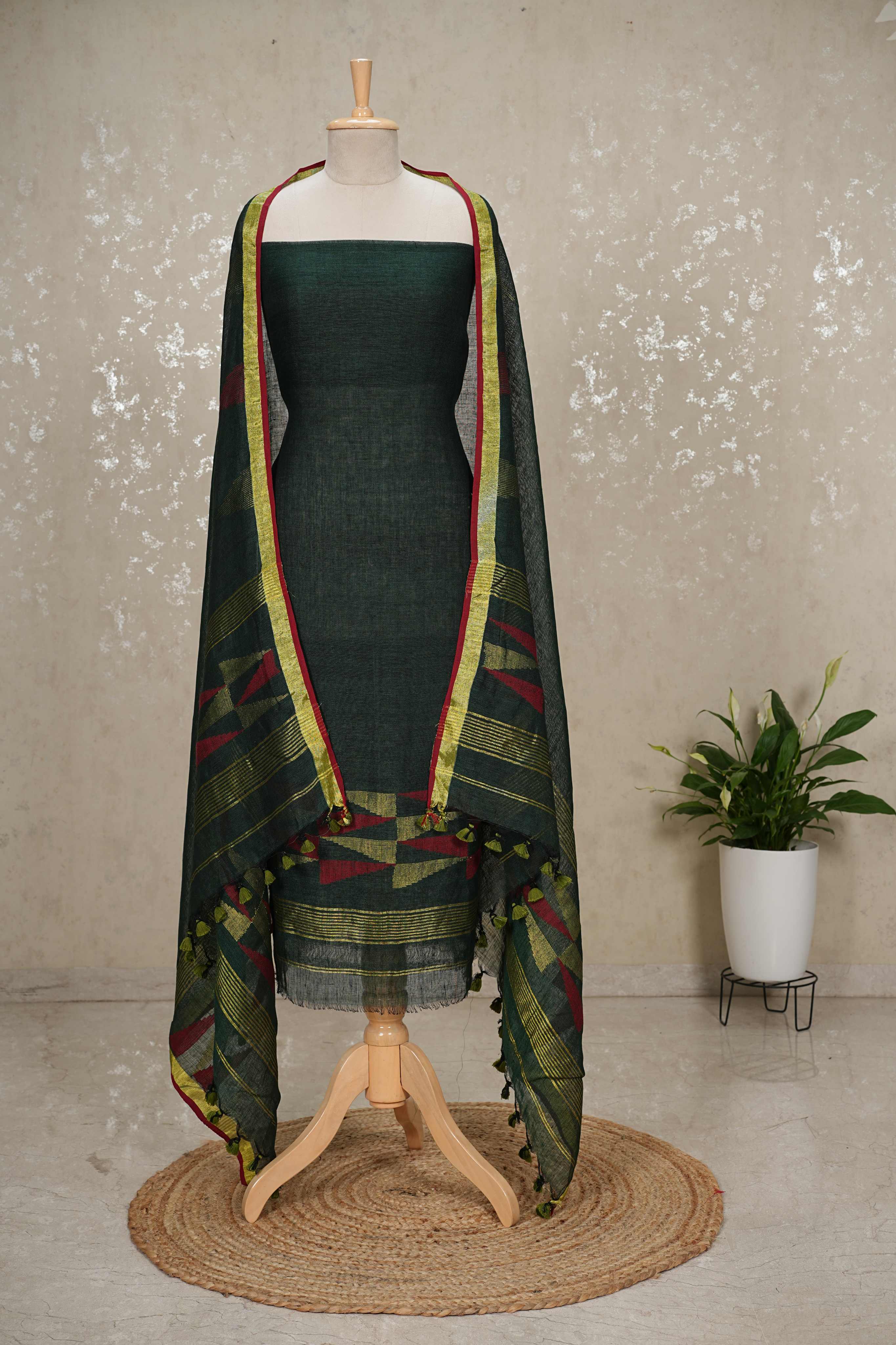 Bengal Cotton by Linen 2-Piece Suit with Dupatta