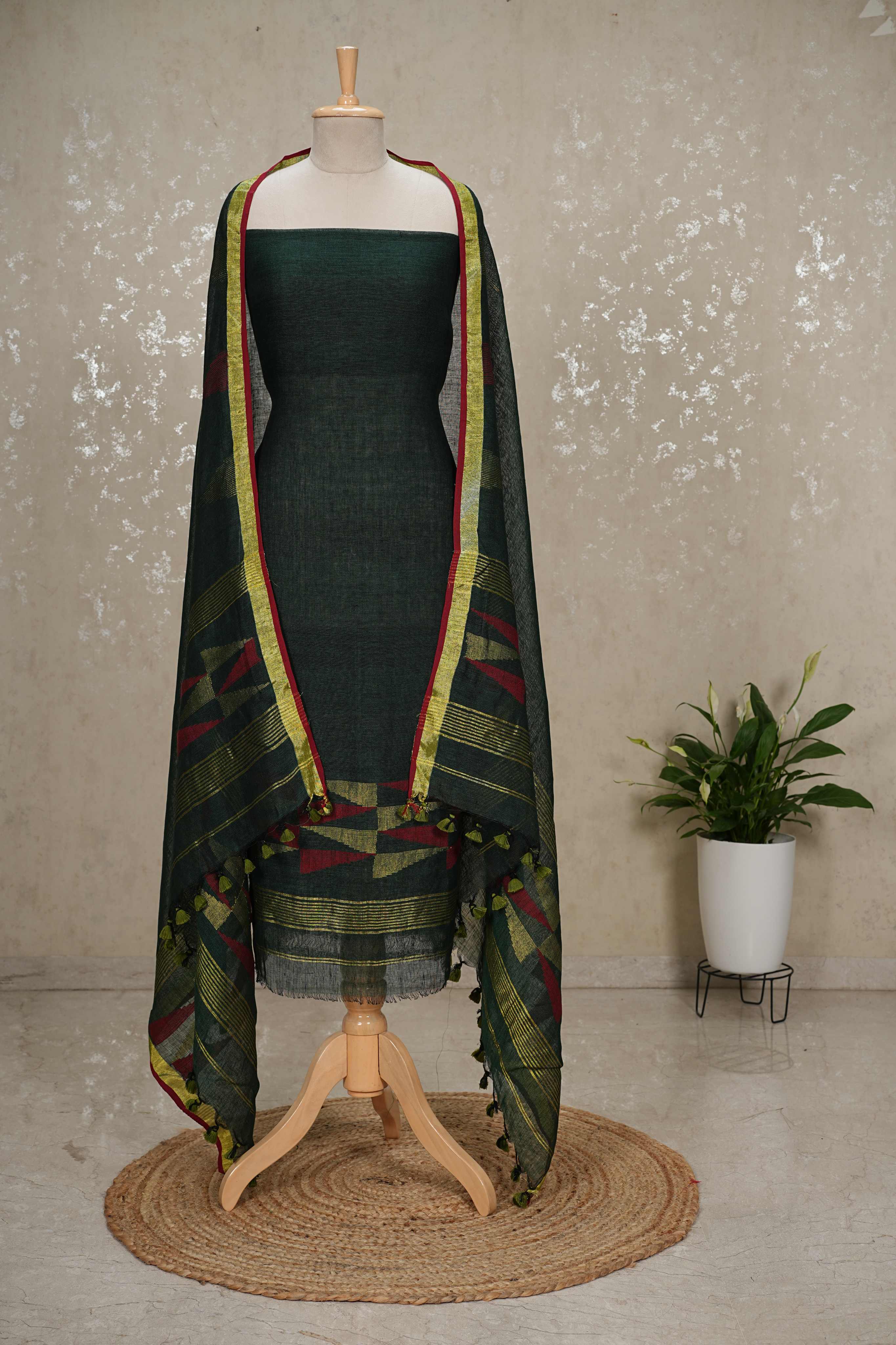 Bengal Cotton by Linen 2-Piece Suit with Dupatta