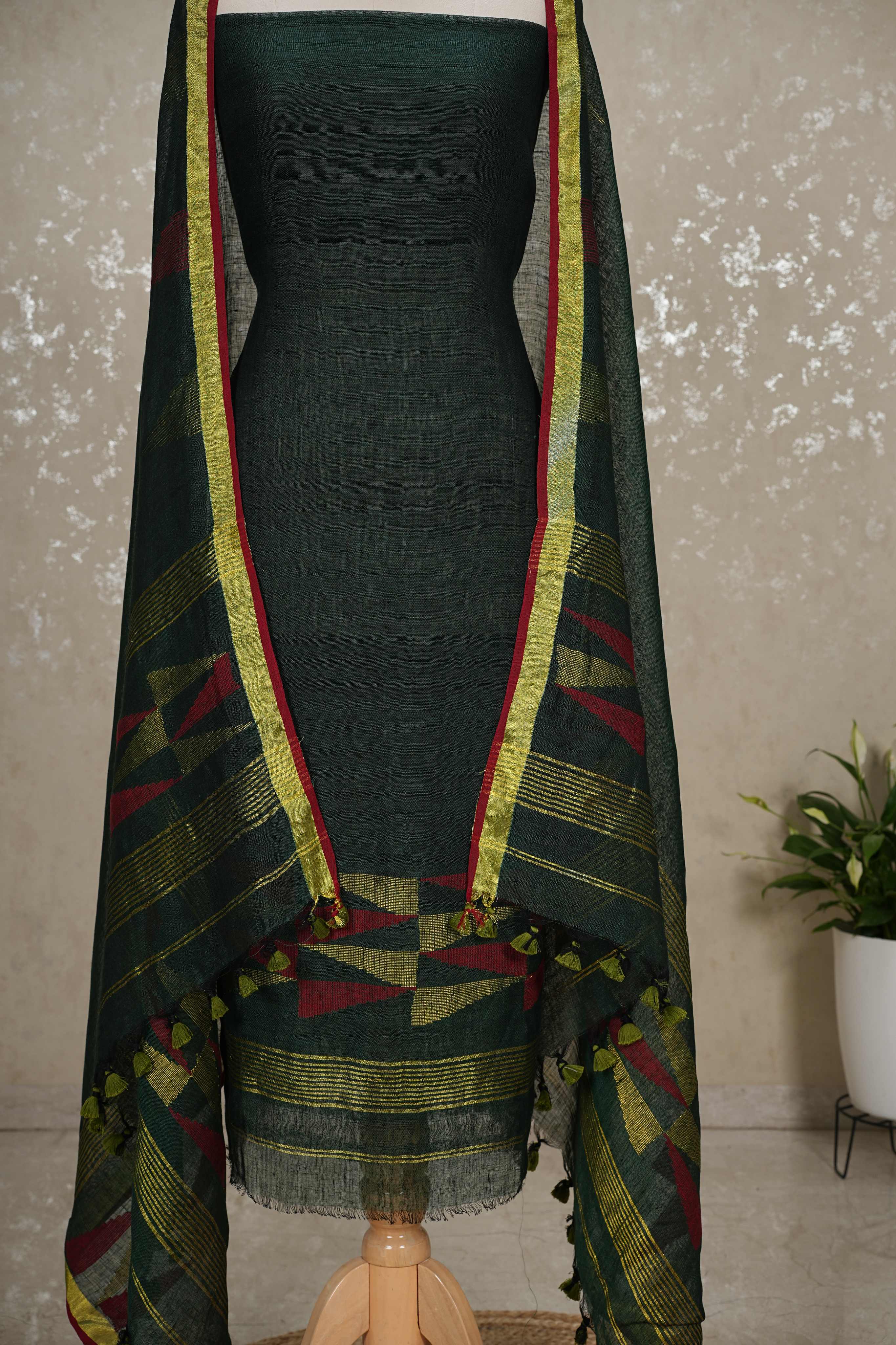 Bengal Cotton by Linen 2-Piece Suit with Dupatta