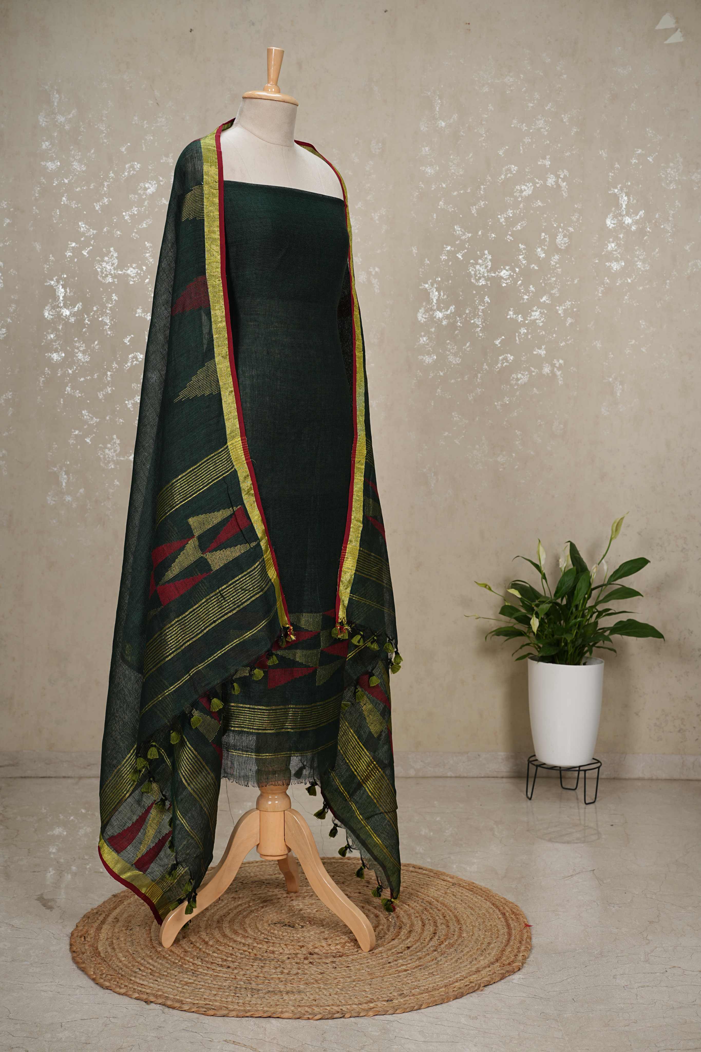 Bengal Cotton by Linen 2-Piece Suit with Dupatta