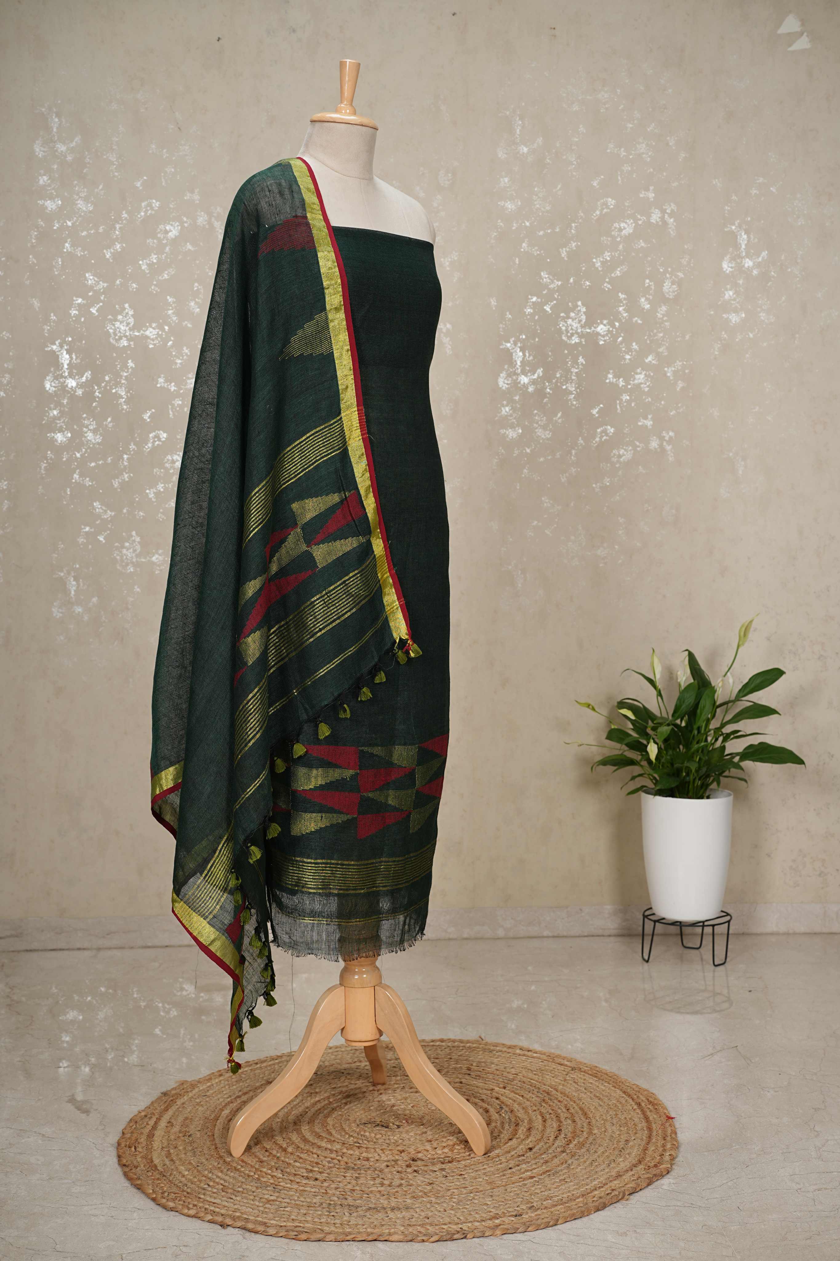 Bengal Cotton by Linen 2-Piece Suit with Dupatta