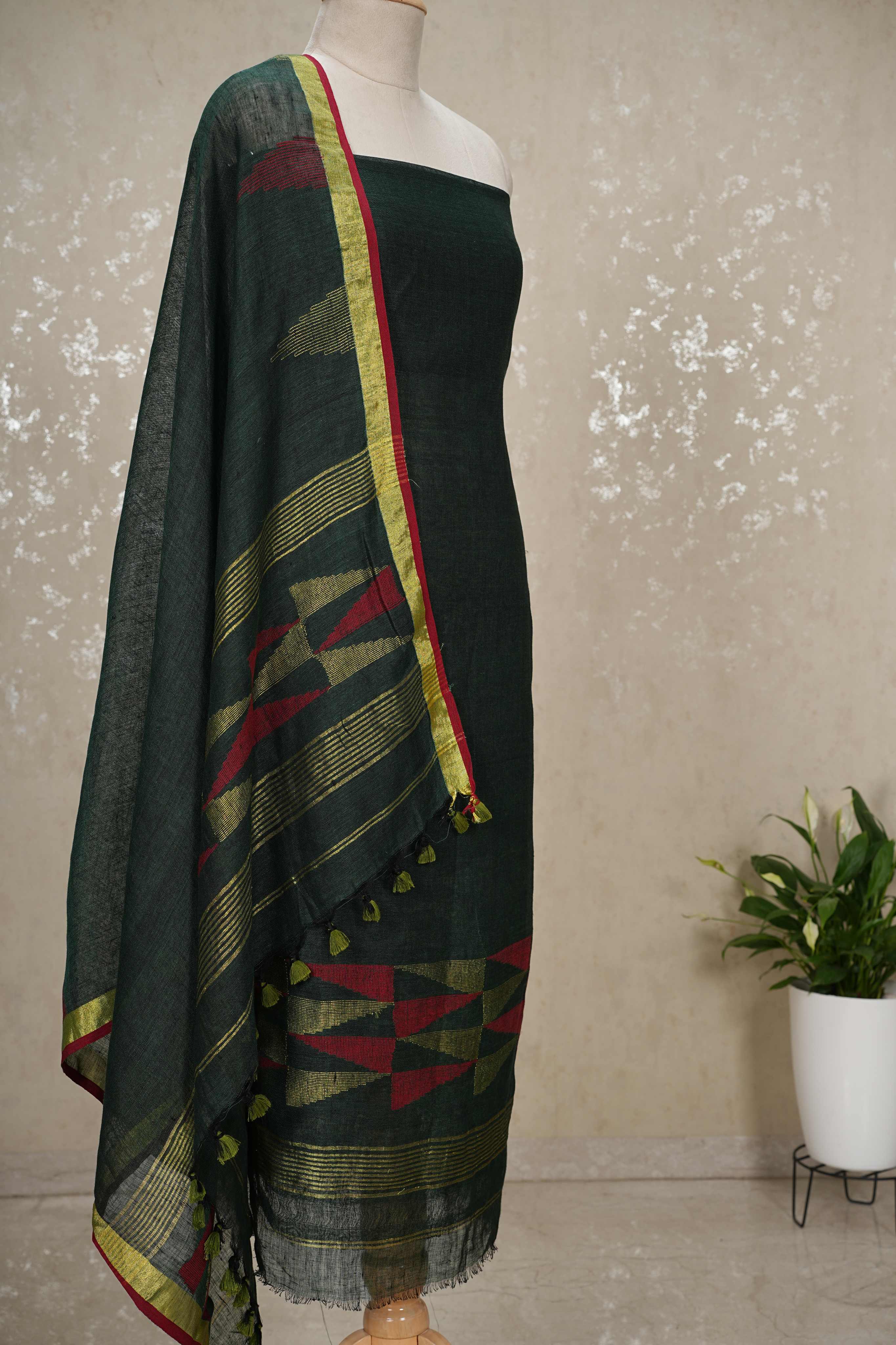 Bengal Cotton by Linen 2-Piece Suit with Dupatta