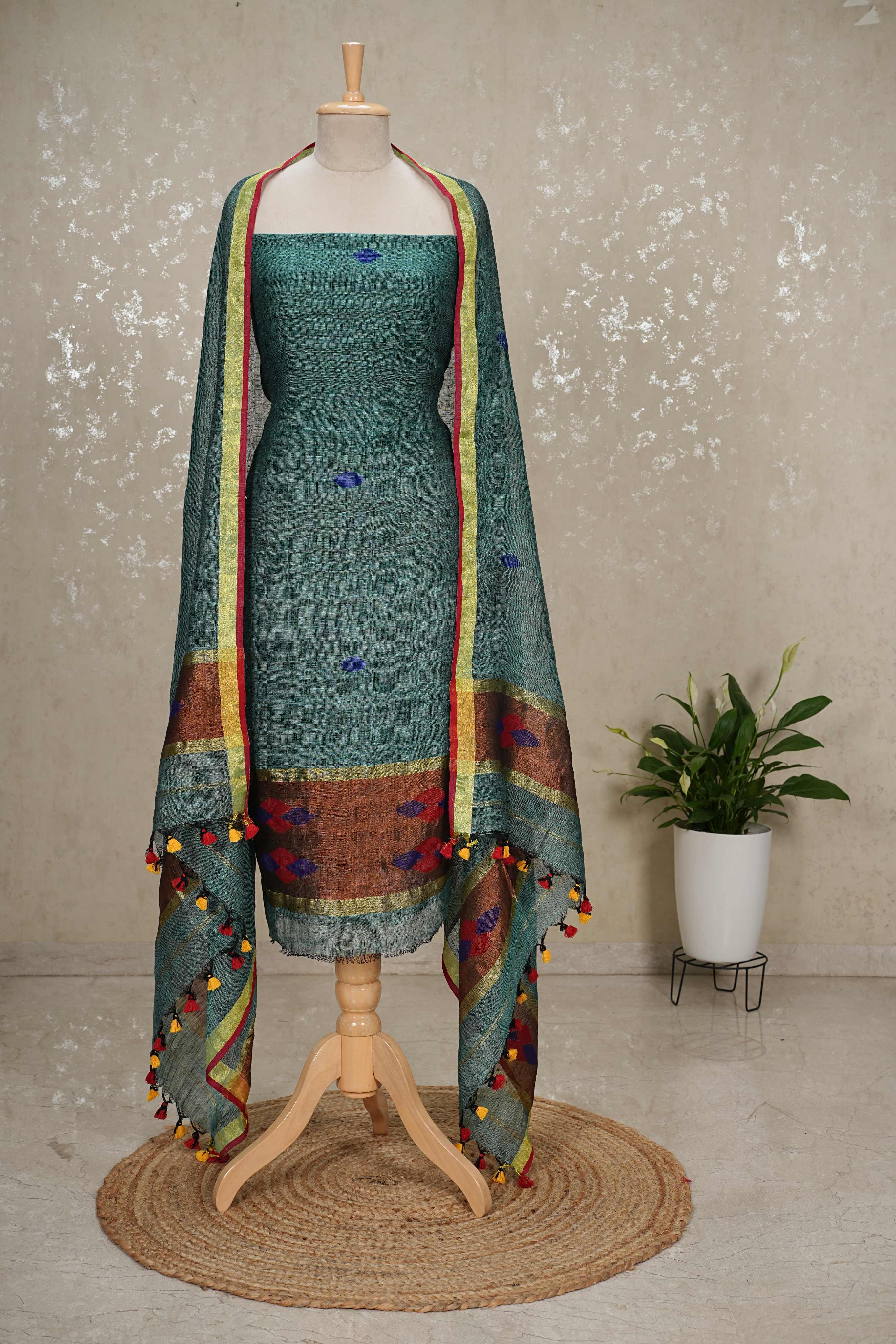 Bengal Cotton by Linen 2-Piece Suit with Dupatta