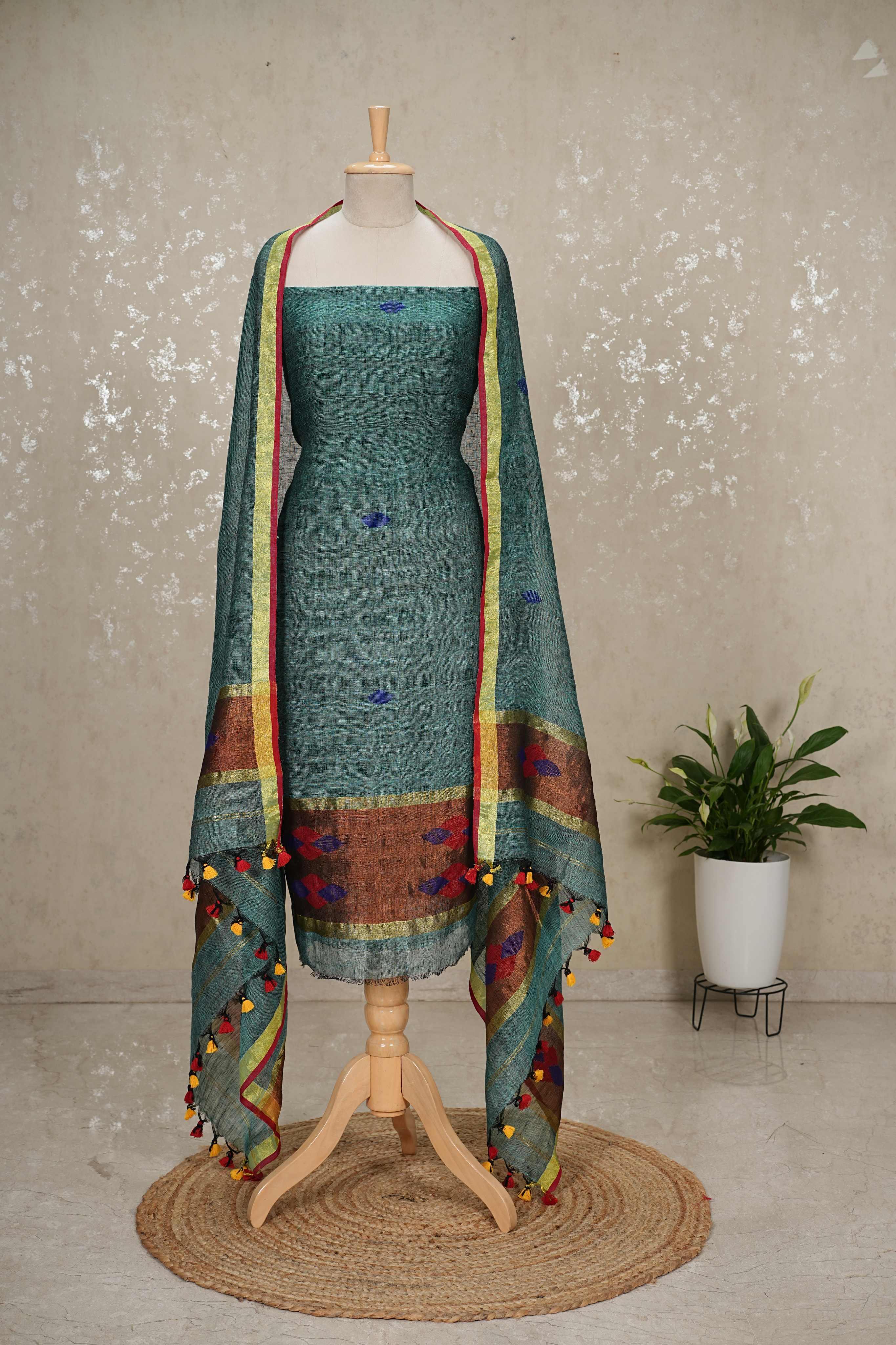 Bengal Cotton by Linen 2-Piece Suit with Dupatta