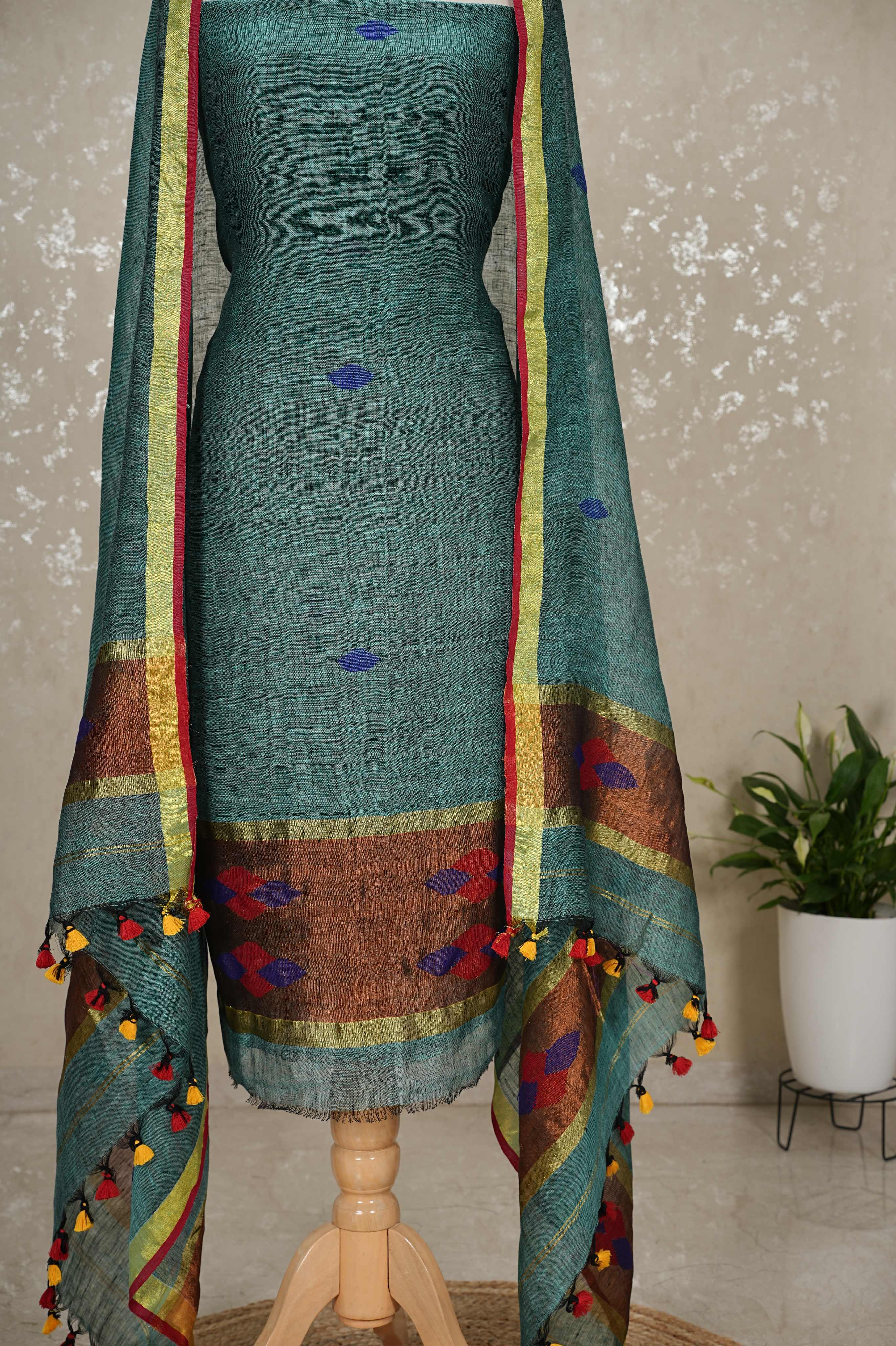 Bengal Cotton by Linen 2-Piece Suit with Dupatta