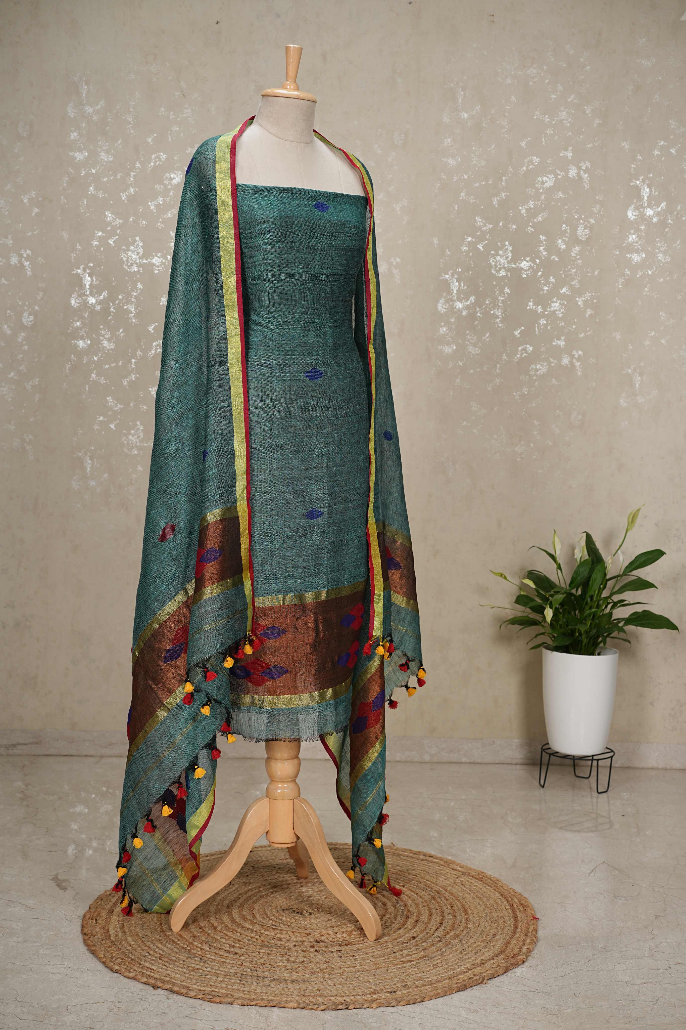 Bengal Cotton by Linen 2-Piece Suit with Dupatta