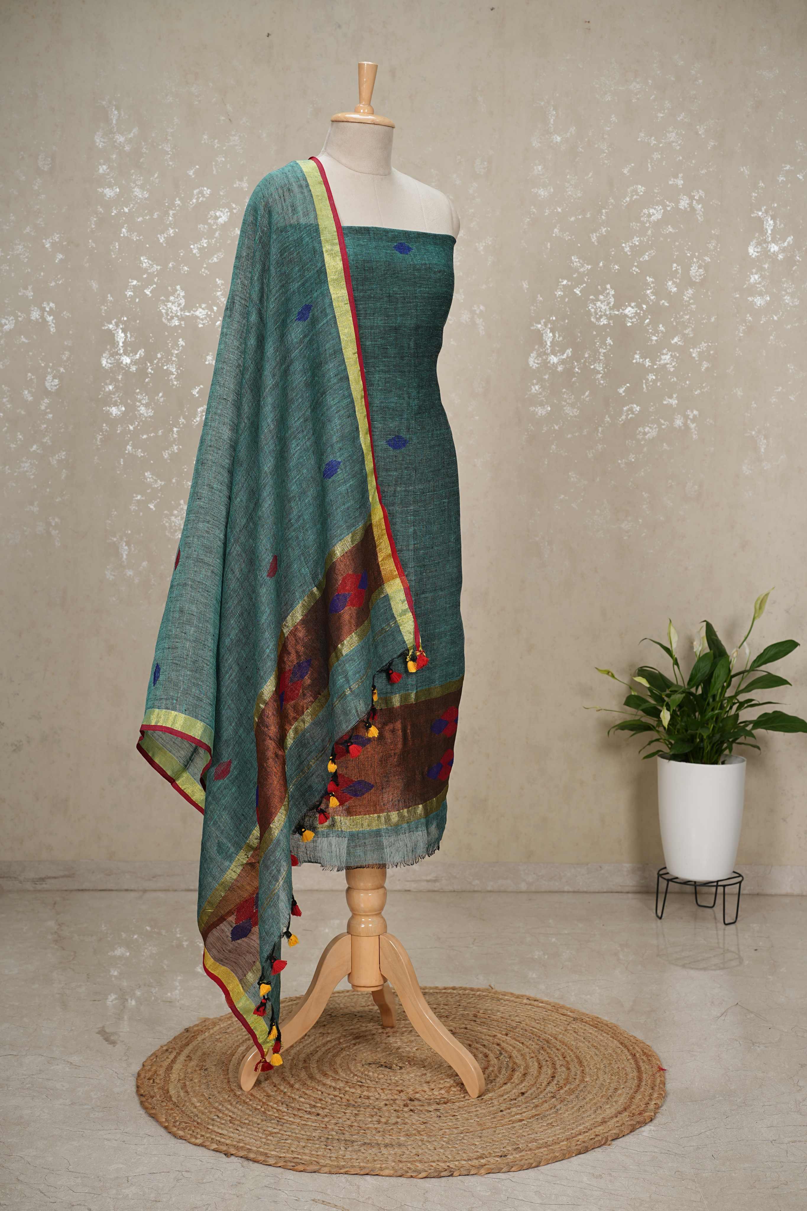Bengal Cotton by Linen 2-Piece Suit with Dupatta