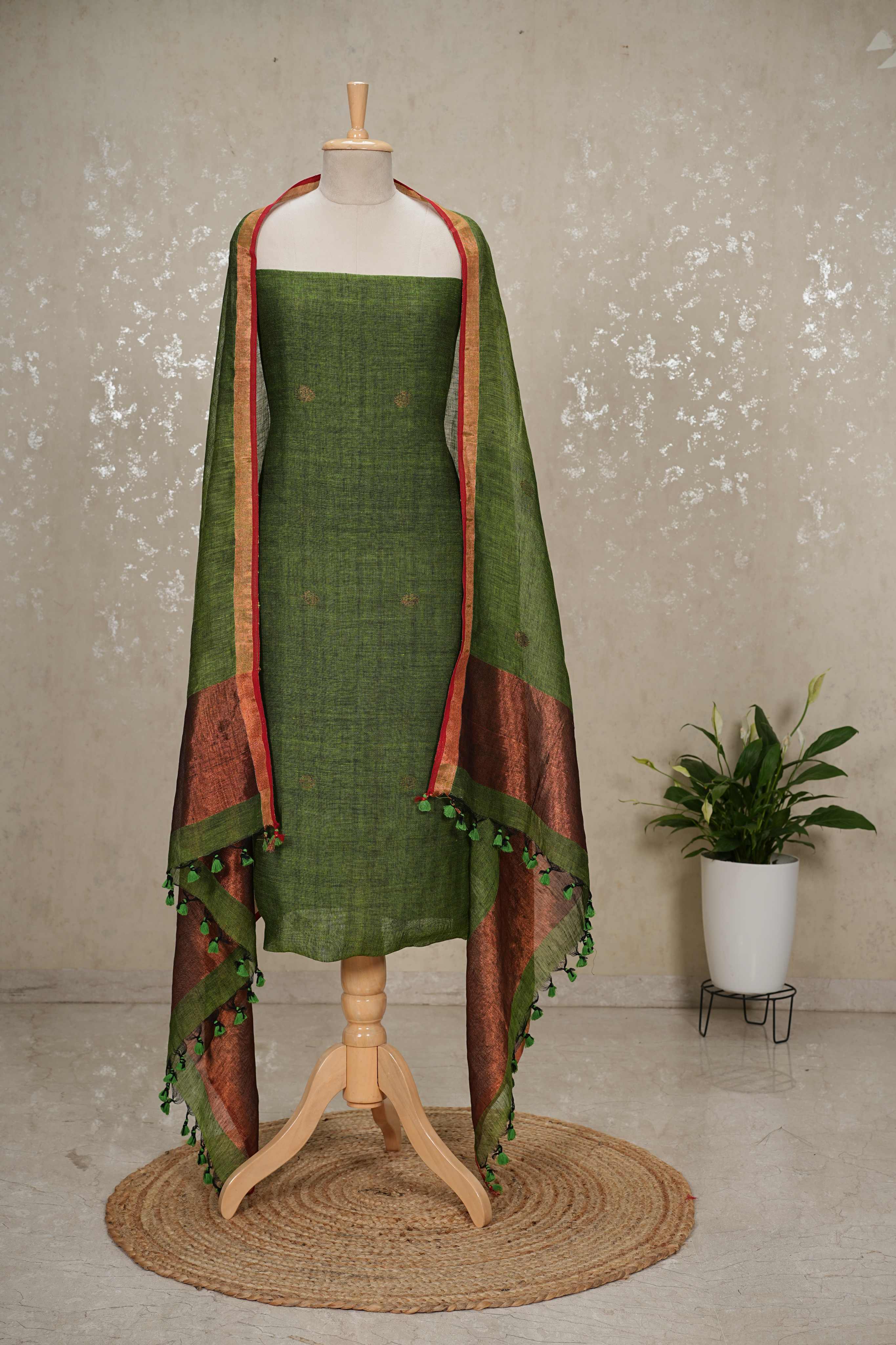 Bengal Cotton by Linen 2-Piece Suit with Dupatta