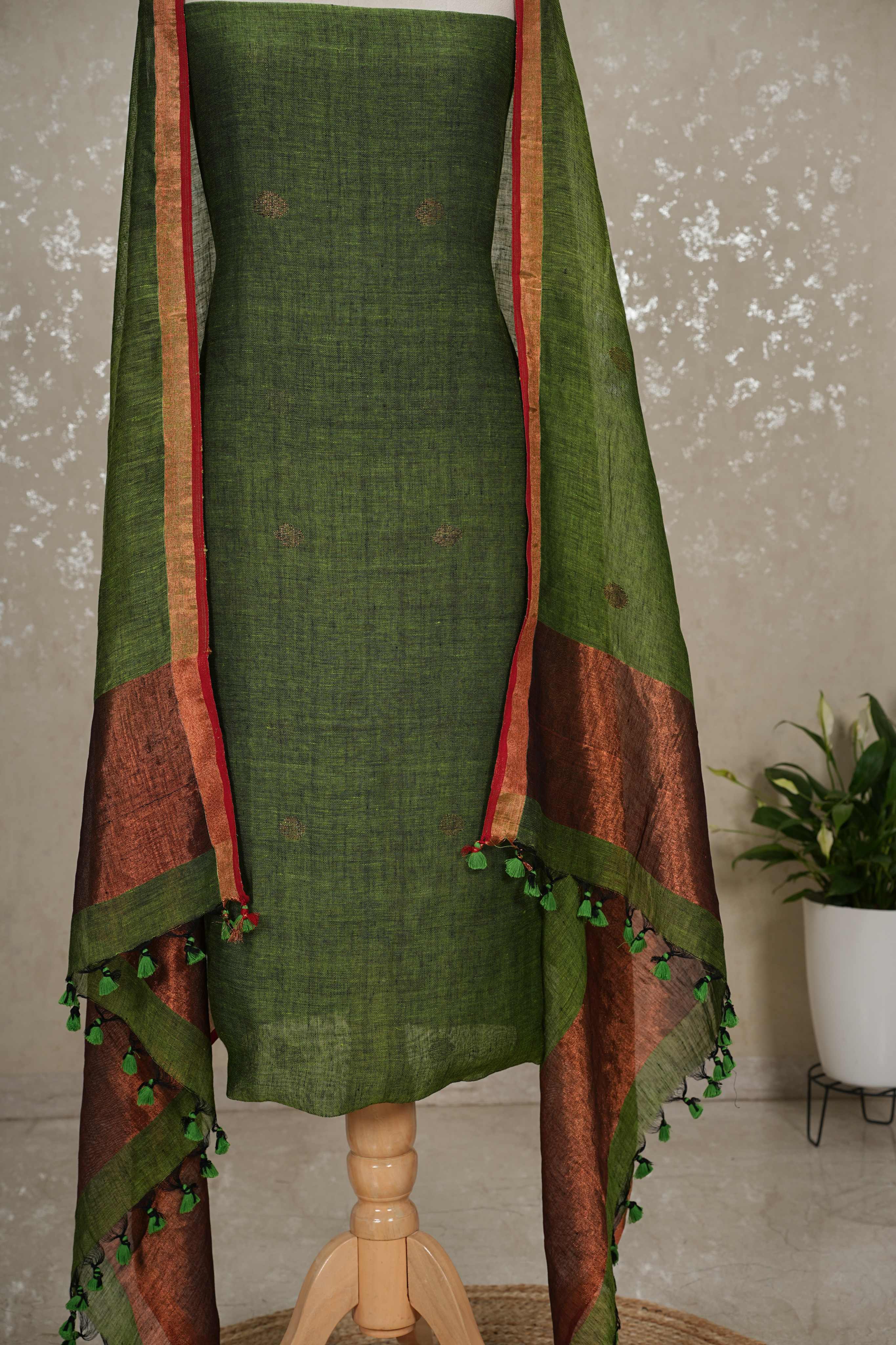 Bengal Cotton by Linen 2-Piece Suit with Dupatta