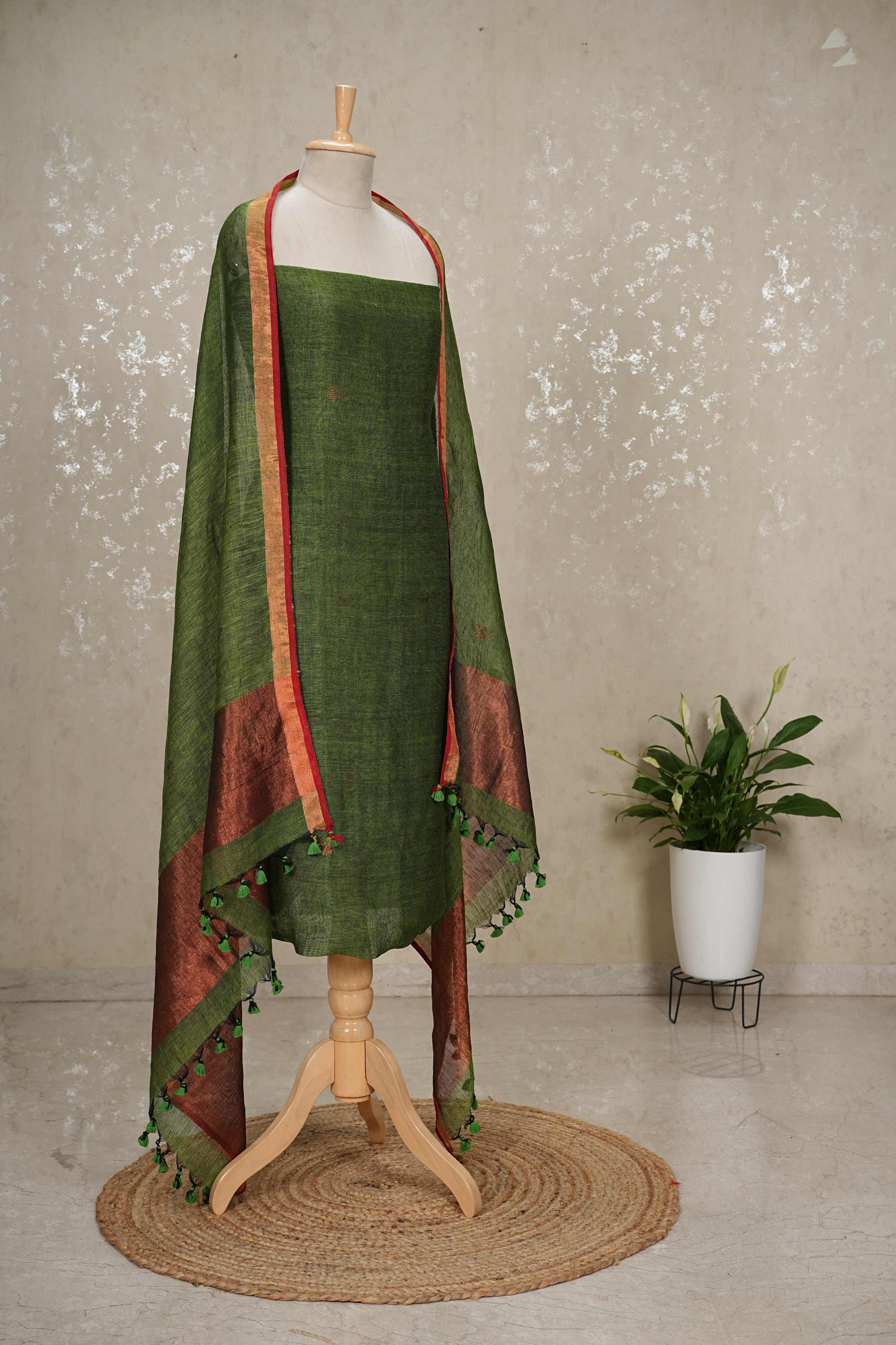 Bengal Cotton by Linen 2-Piece Suit with Dupatta