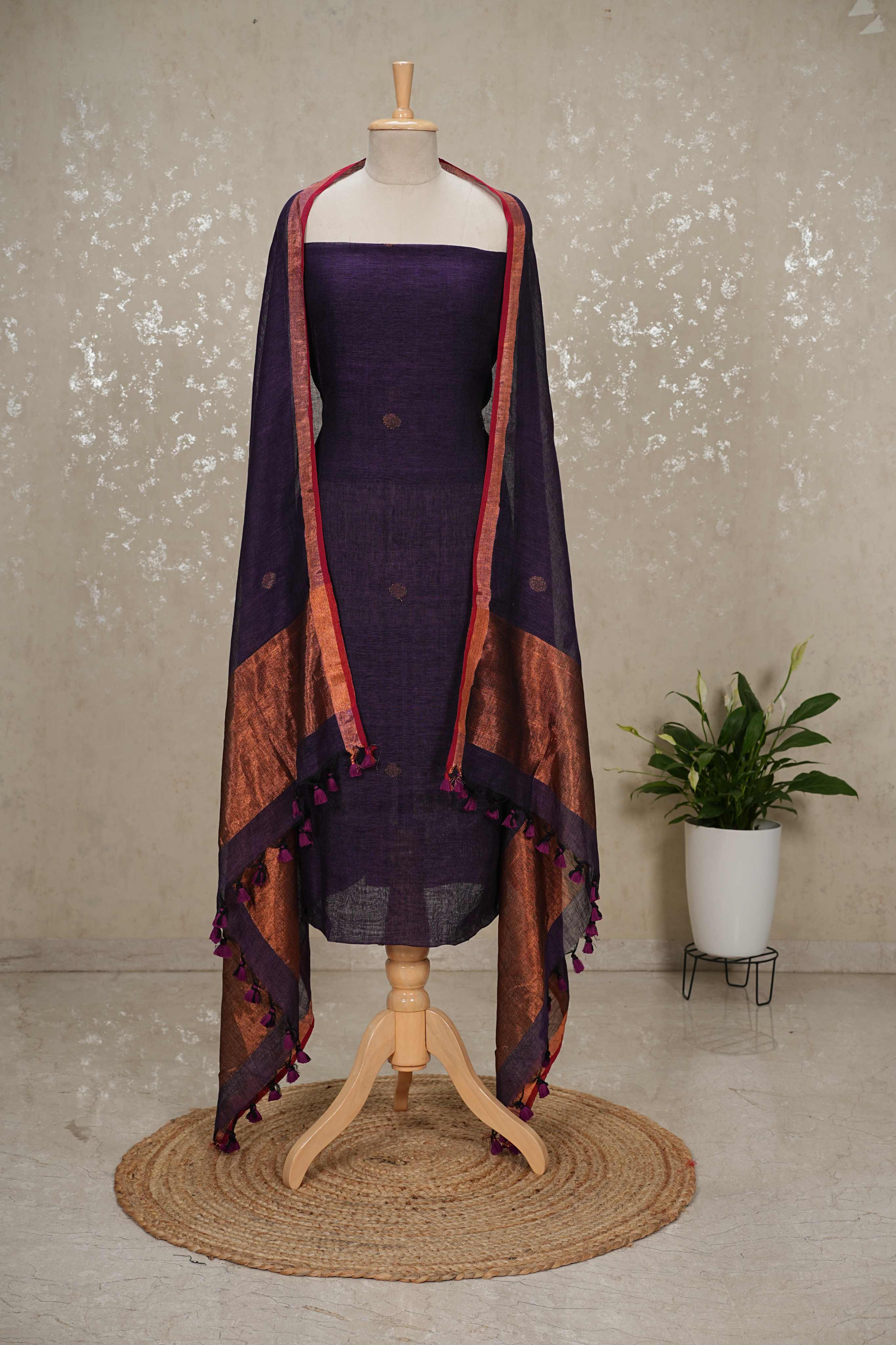 Bengal Cotton by Linen 2-Piece Suit with Dupatta