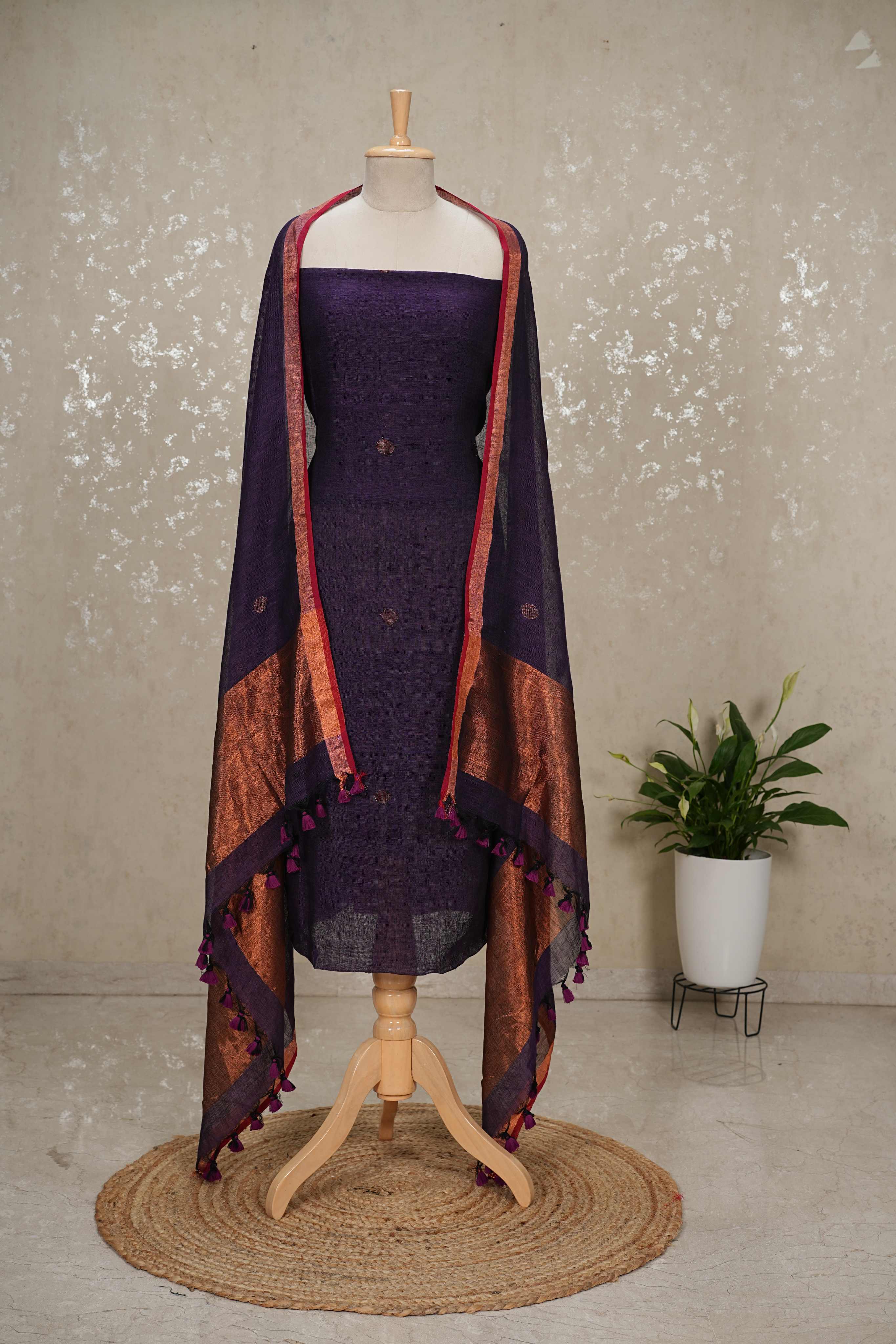 Bengal Cotton by Linen 2-Piece Suit with Dupatta