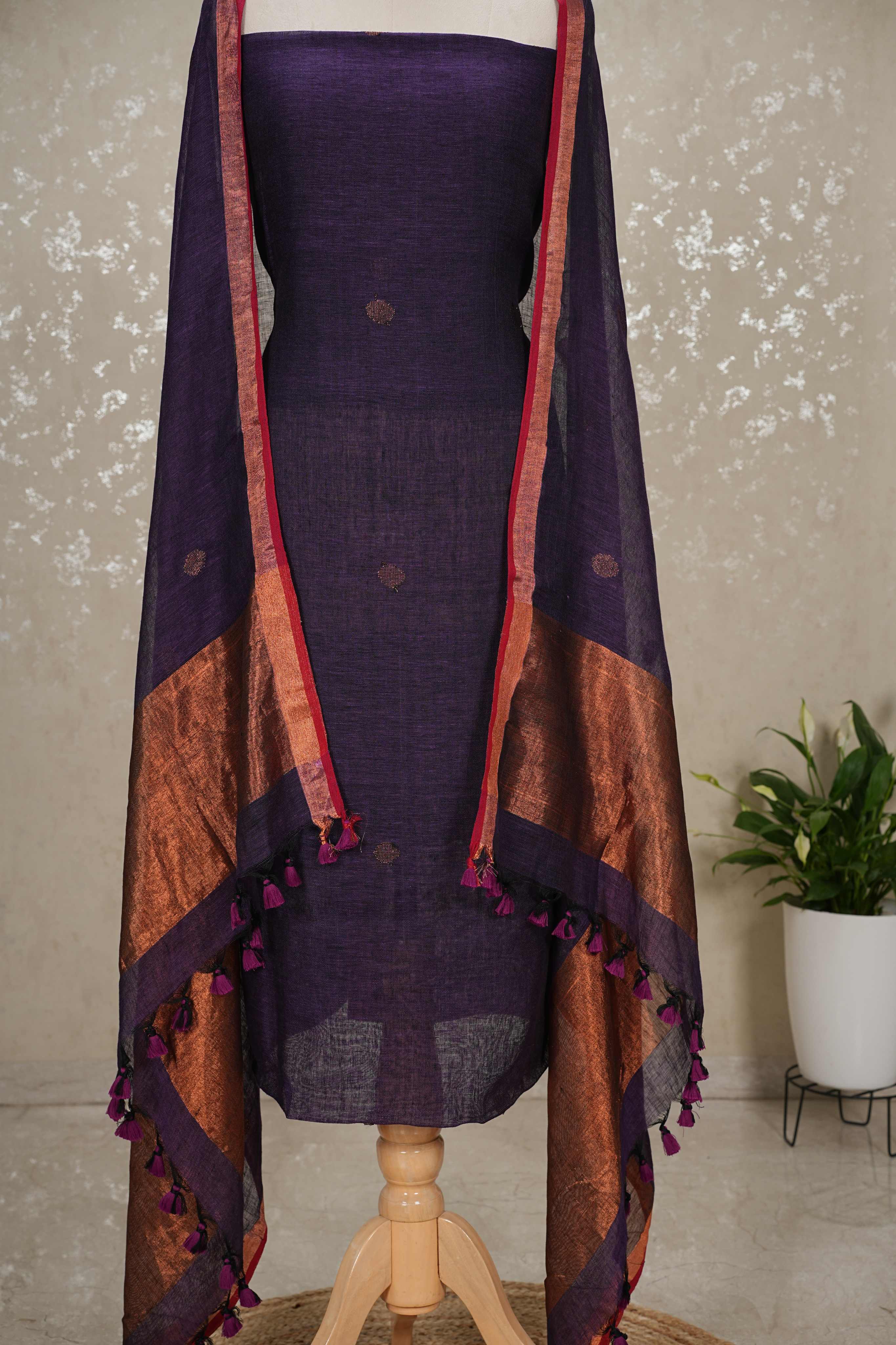 Bengal Cotton by Linen 2-Piece Suit with Dupatta