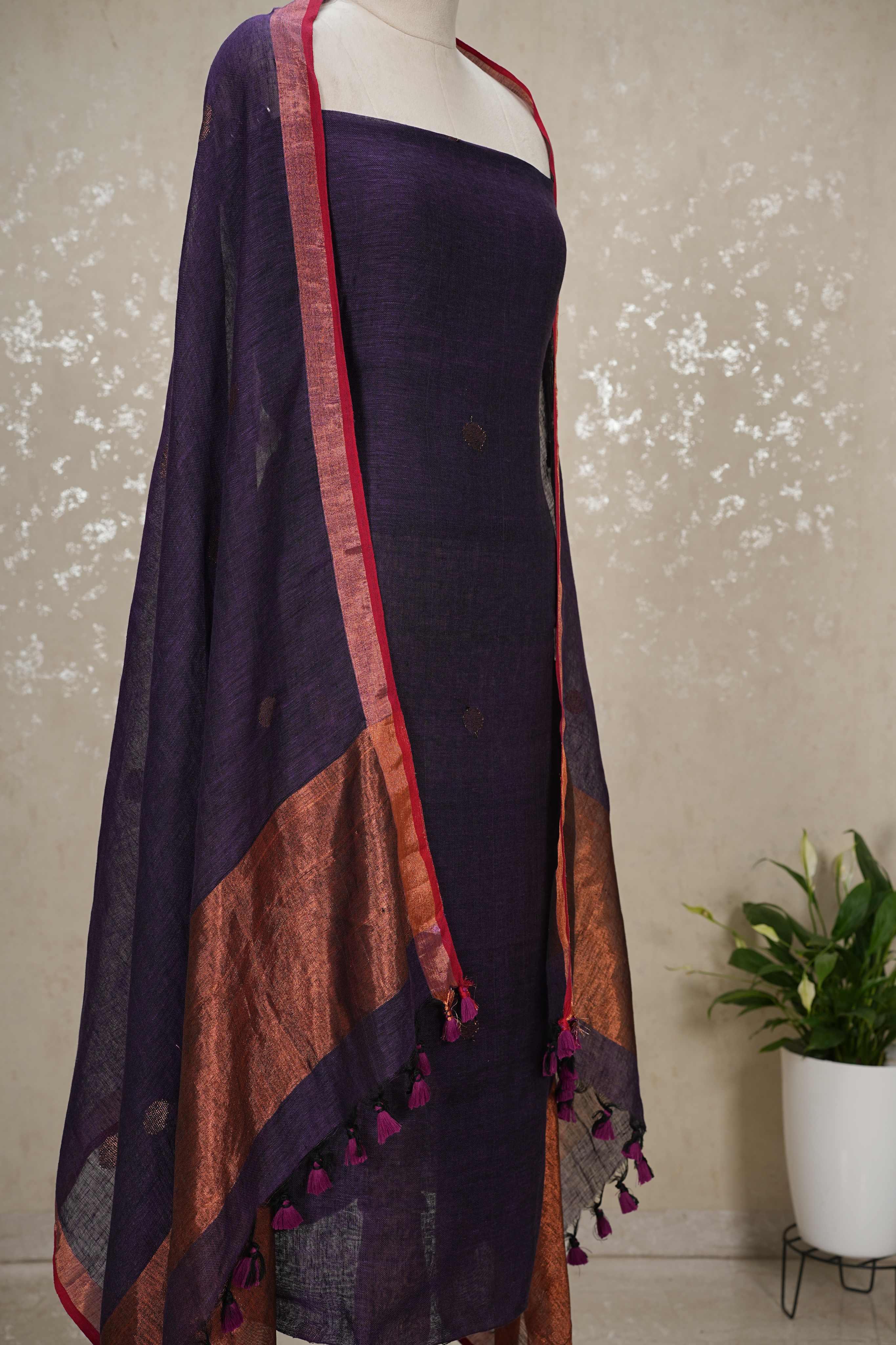 Bengal Cotton by Linen 2-Piece Suit with Dupatta
