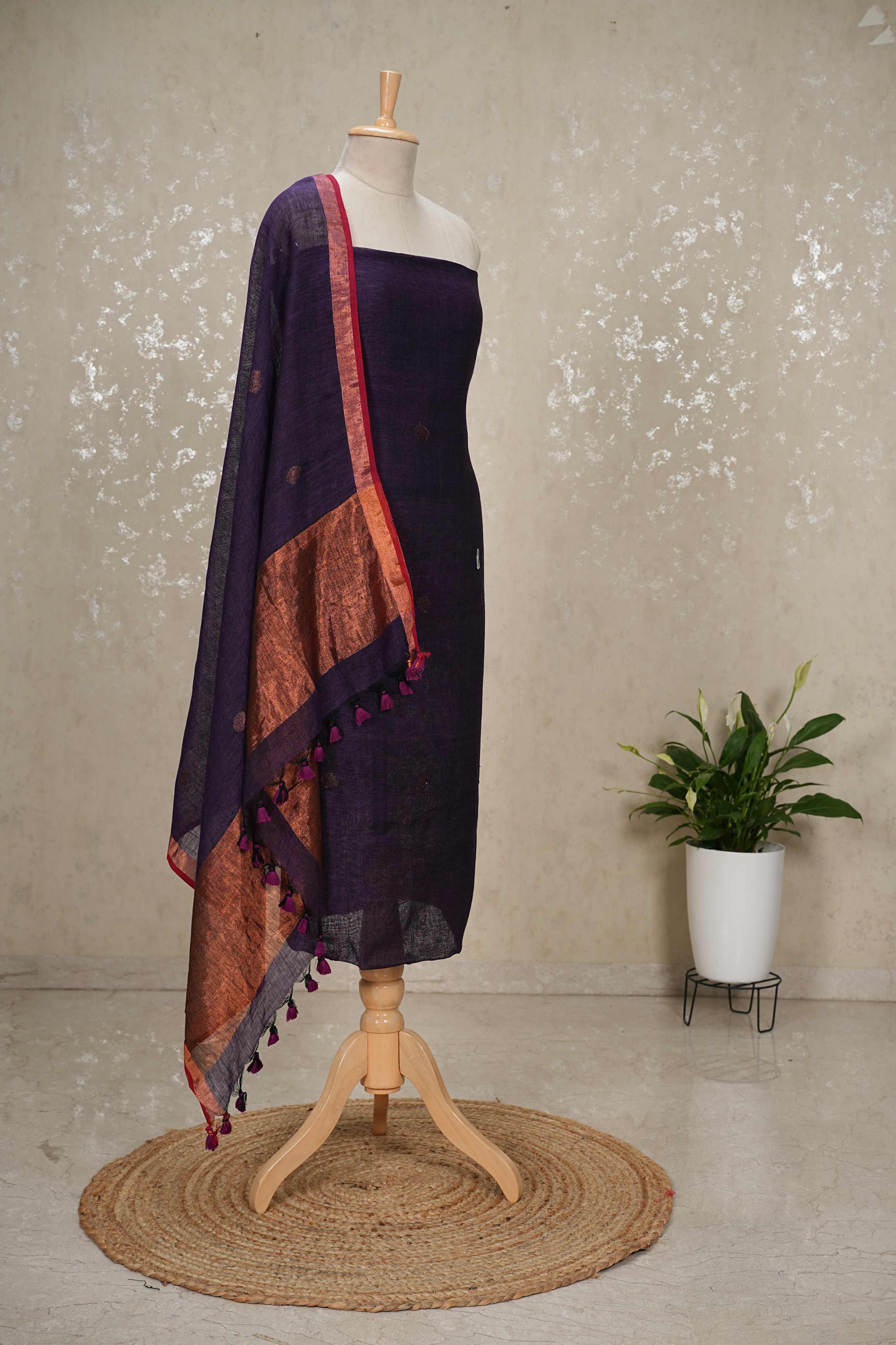 Bengal Cotton by Linen 2-Piece Suit with Dupatta