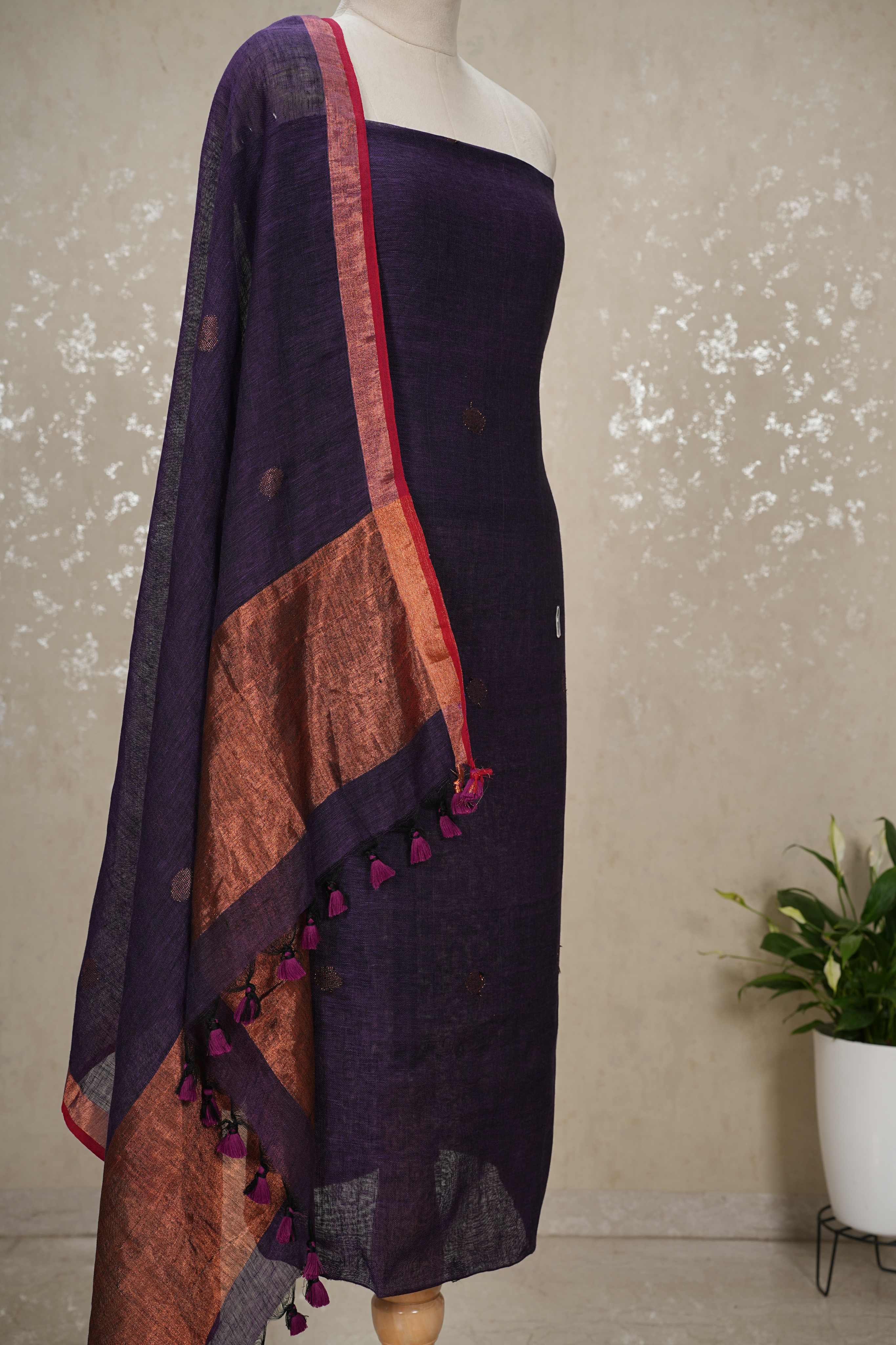 Bengal Cotton by Linen 2-Piece Suit with Dupatta