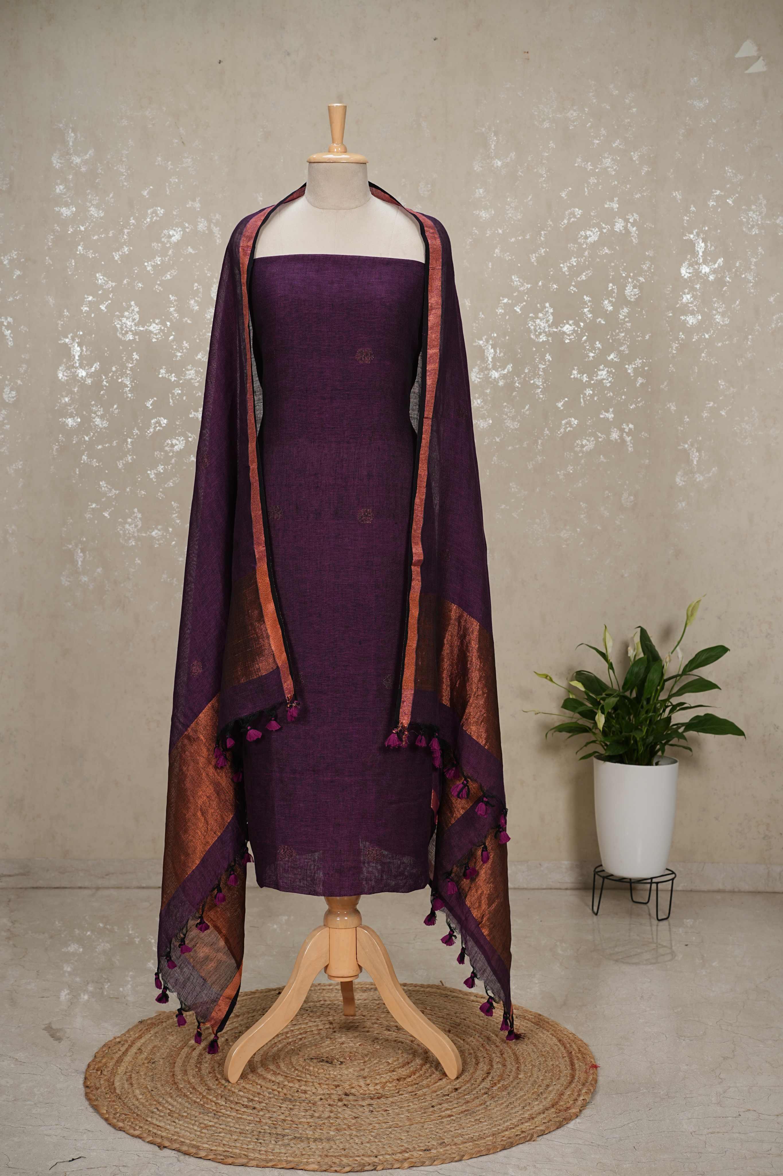 Bengal Cotton by Linen 2-Piece Suit with Dupatta