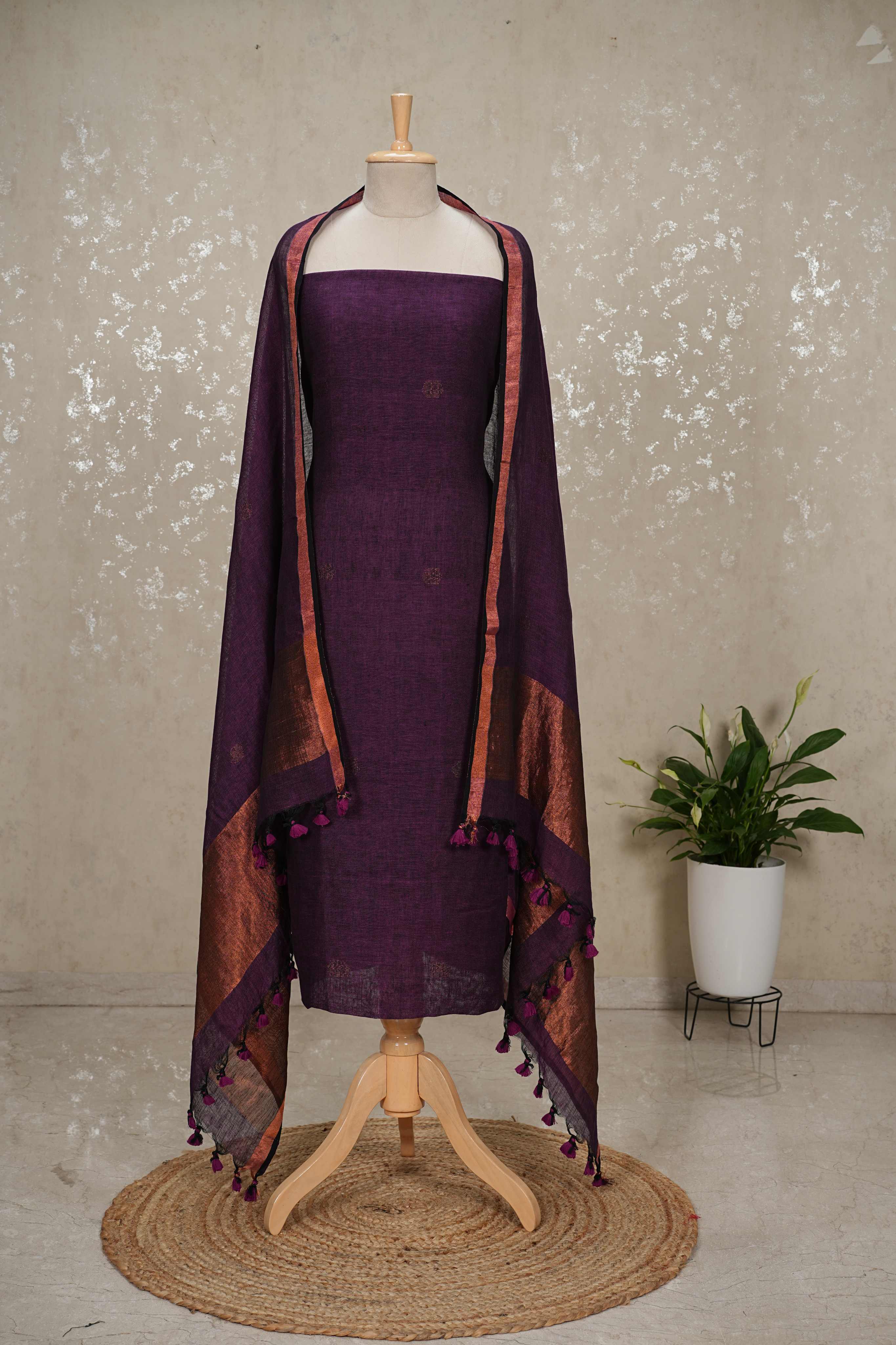 Bengal Cotton by Linen 2-Piece Suit with Dupatta