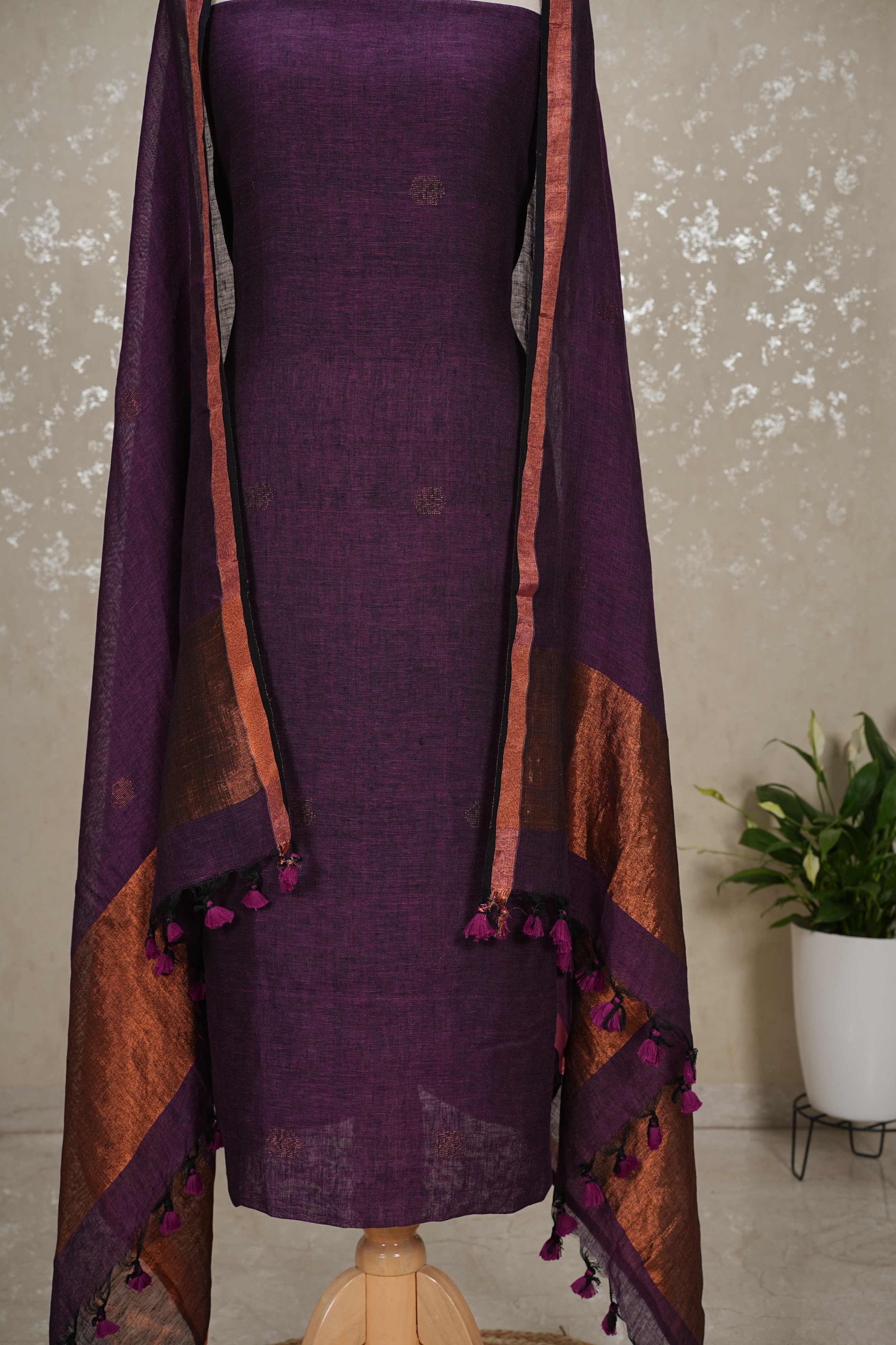 Bengal Cotton by Linen 2-Piece Suit with Dupatta