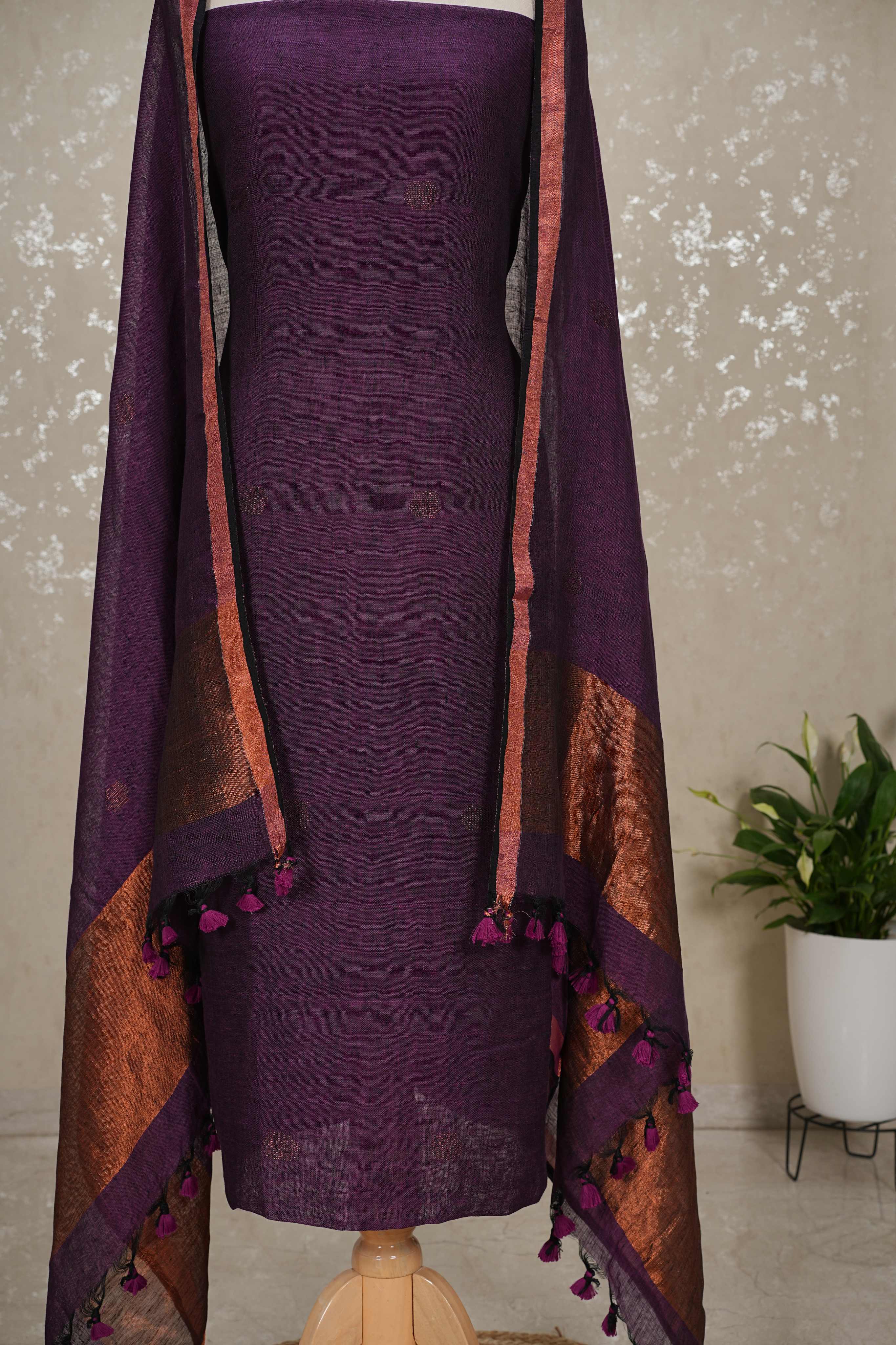 Bengal Cotton by Linen 2-Piece Suit with Dupatta