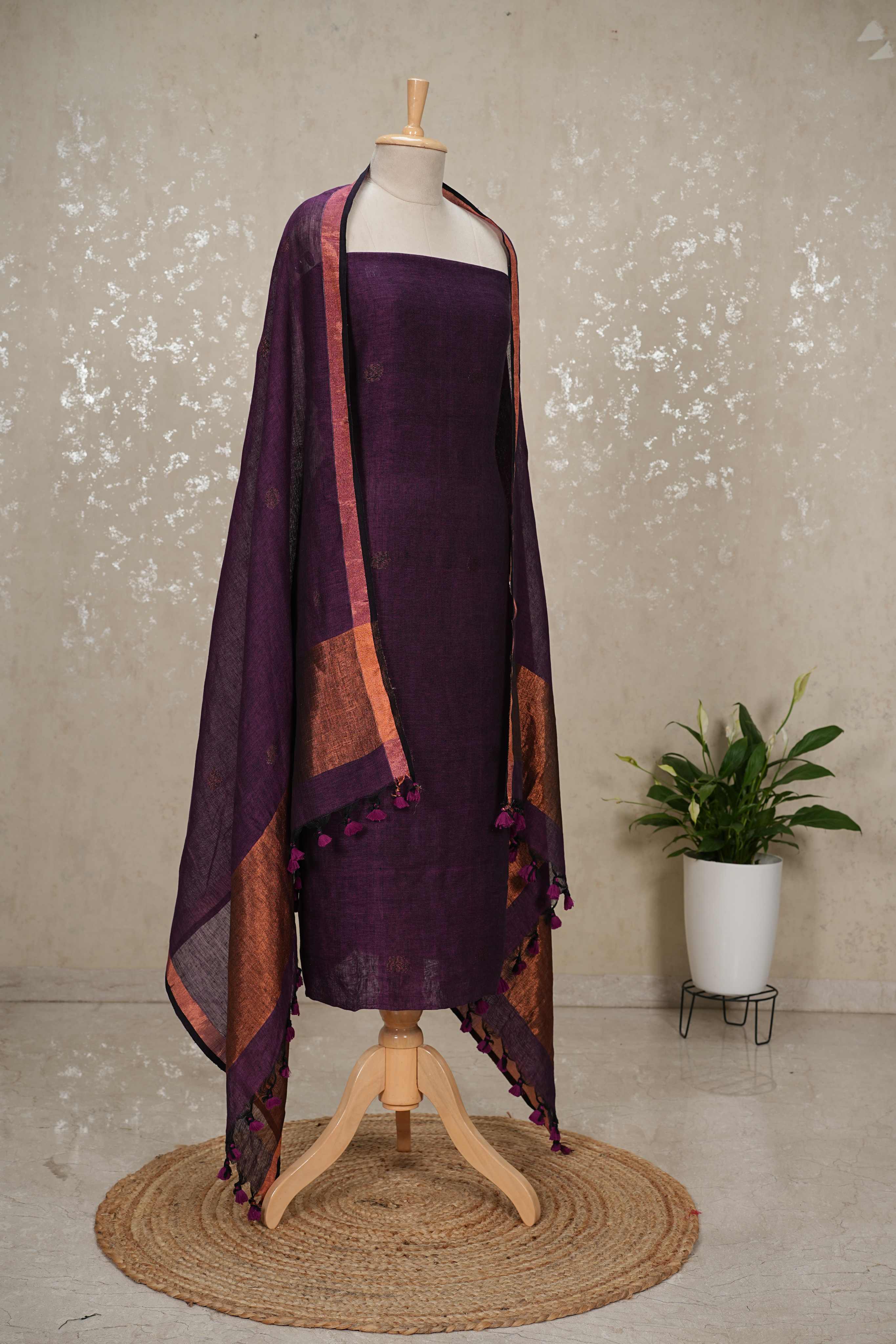 Bengal Cotton by Linen 2-Piece Suit with Dupatta