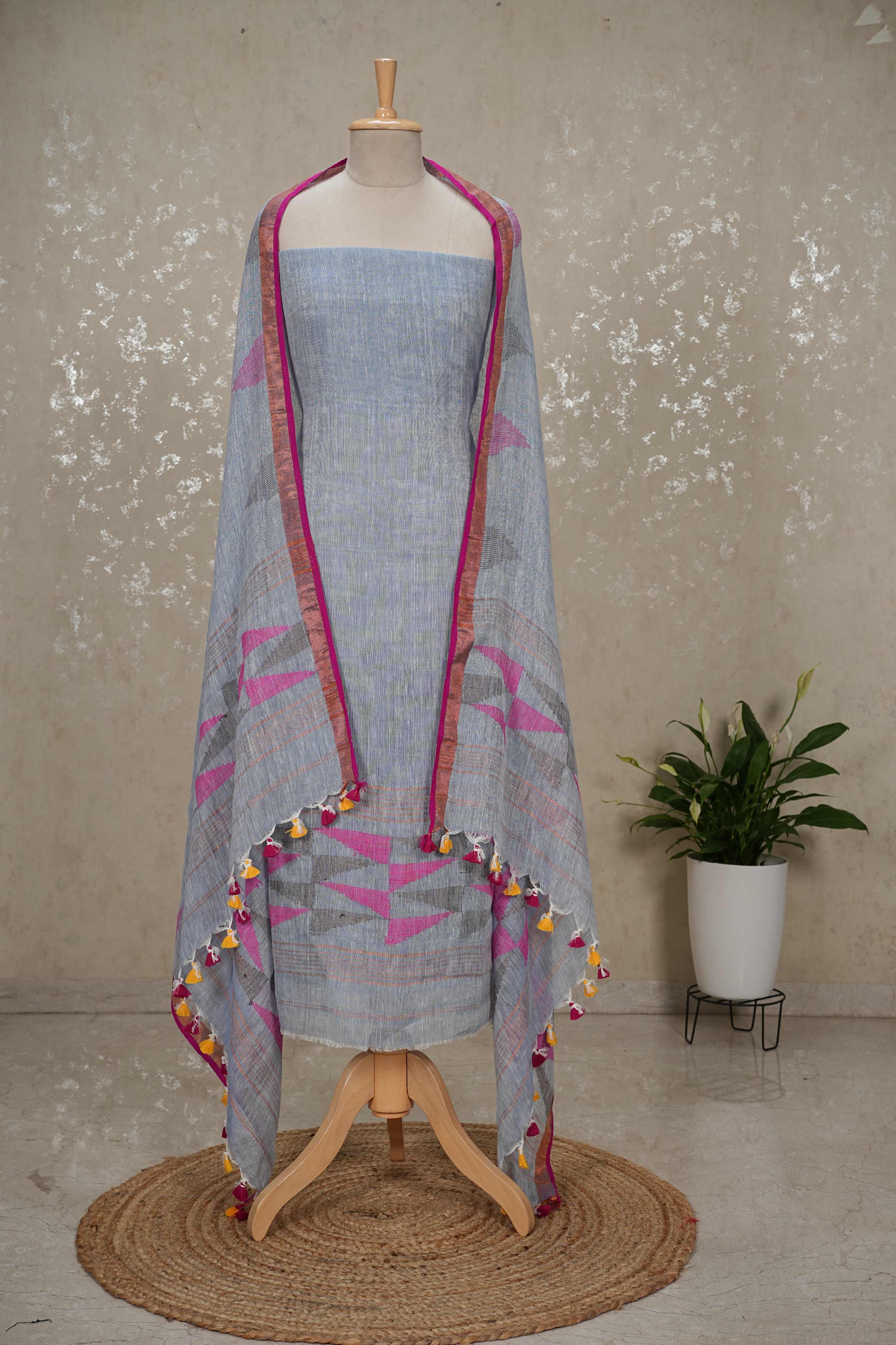 Bengal Cotton by Linen 2-Piece Suit with Dupatta