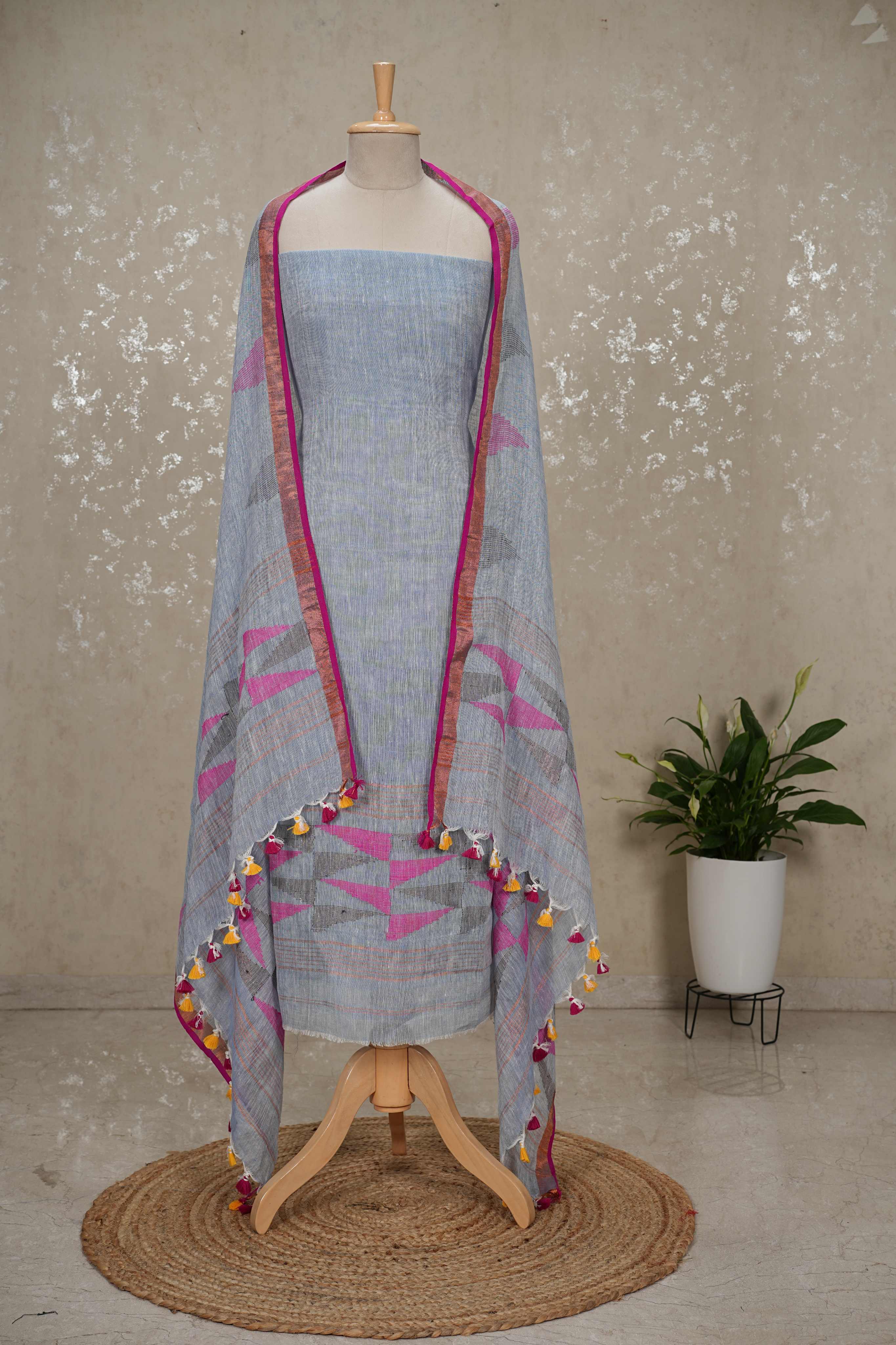 Bengal Cotton by Linen 2-Piece Suit with Dupatta