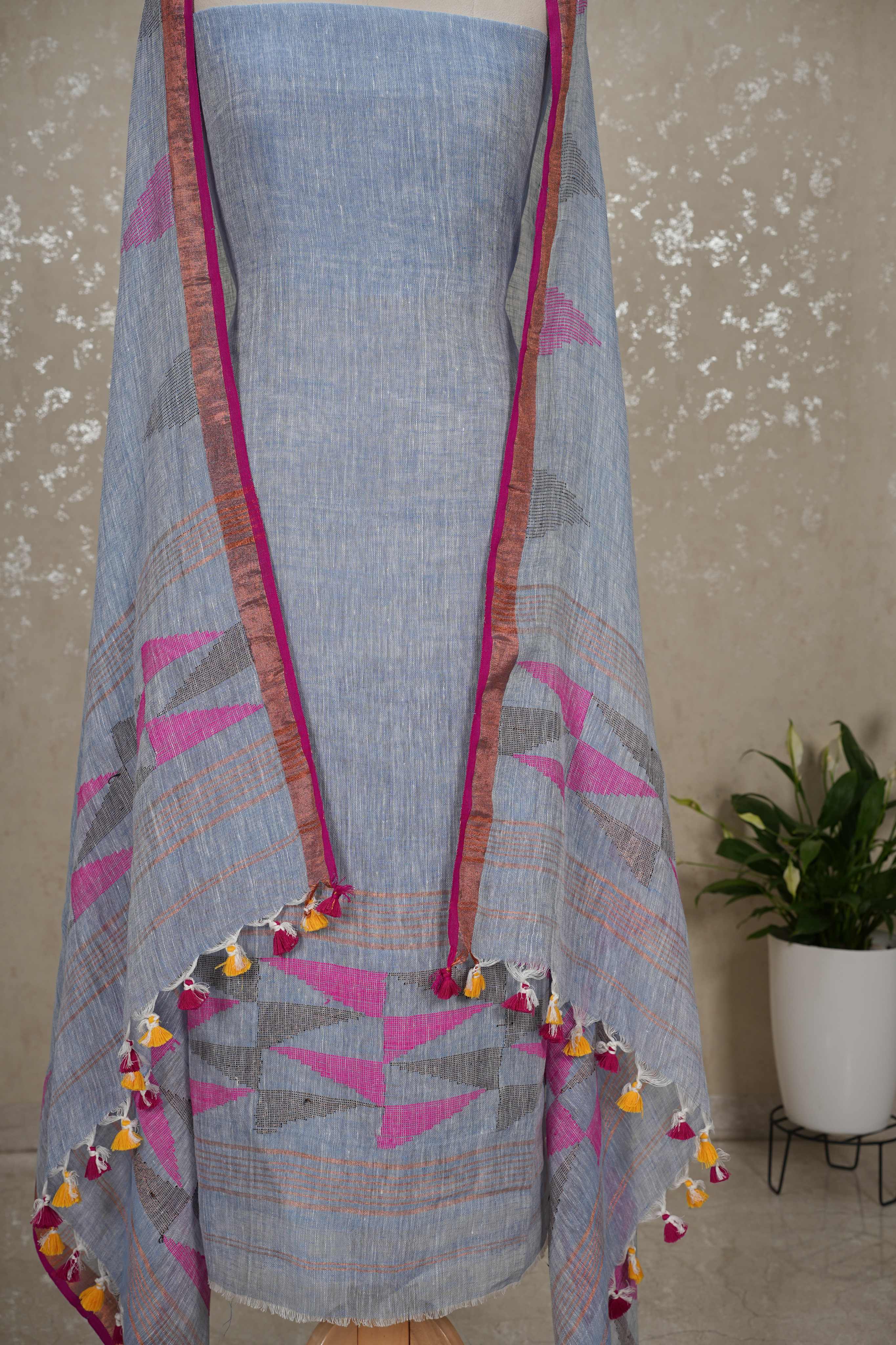 Bengal Cotton by Linen 2-Piece Suit with Dupatta