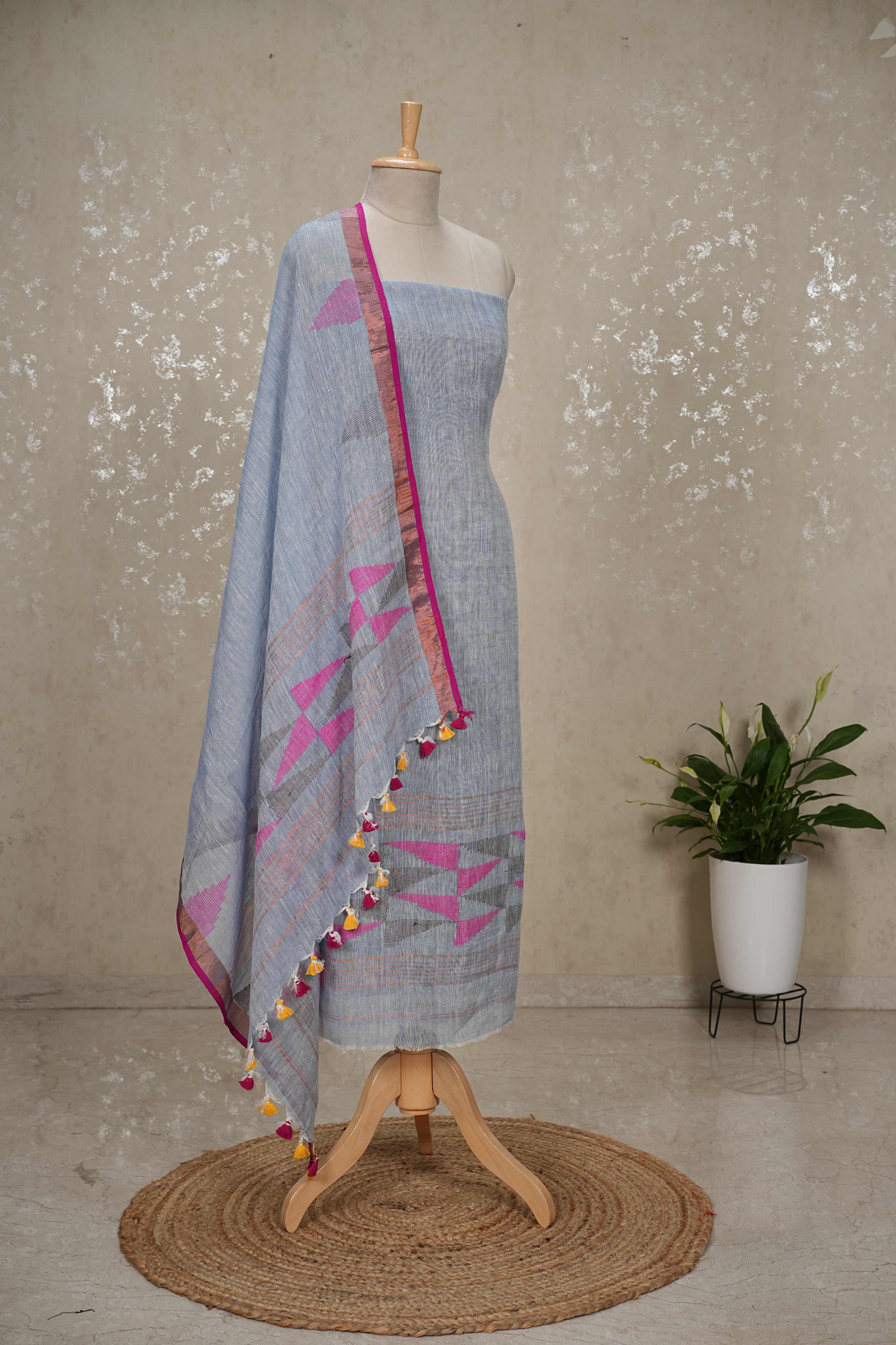 Bengal Cotton by Linen 2-Piece Suit with Dupatta