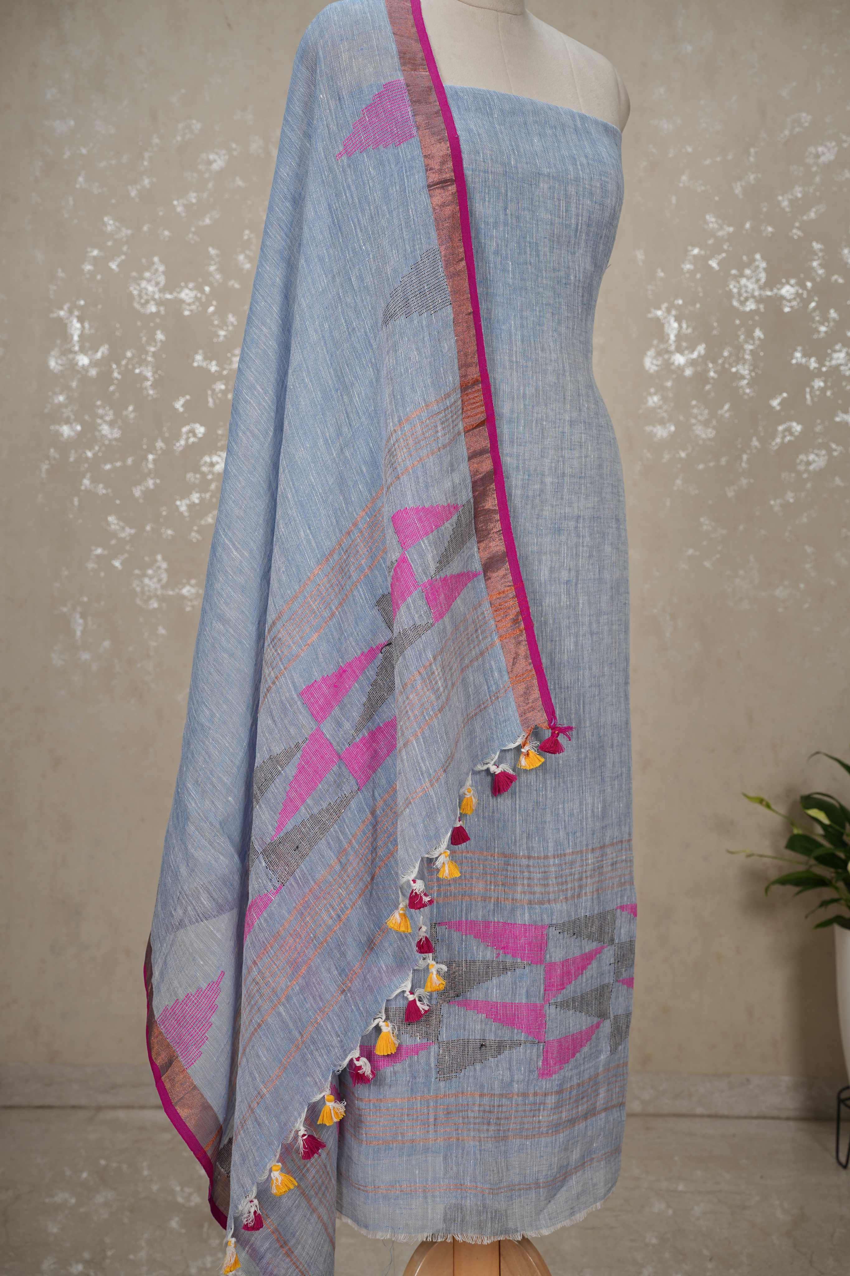Bengal Cotton by Linen 2-Piece Suit with Dupatta