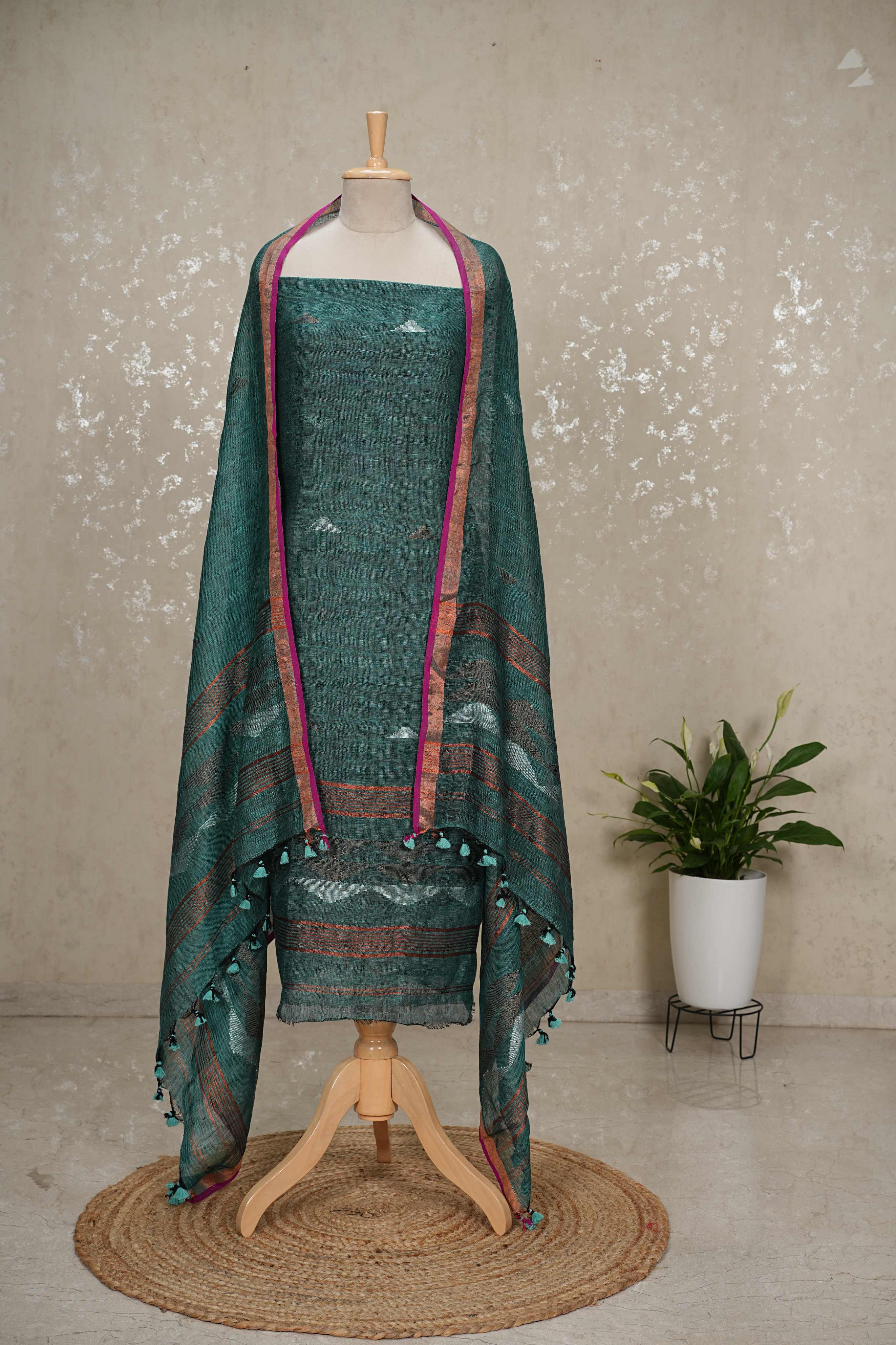 Bengal Cotton by Linen 2-Piece Suit with Dupatta
