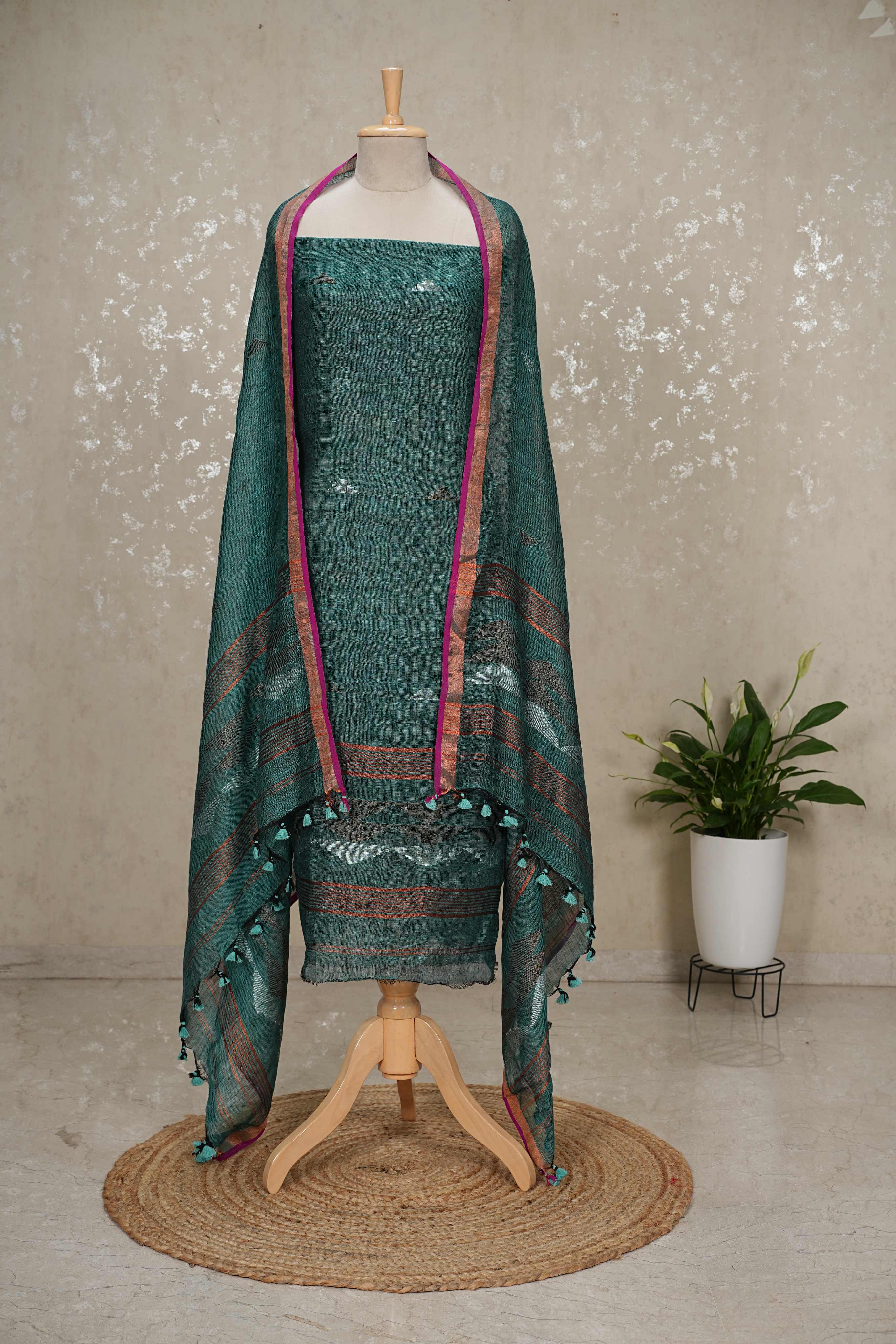 Bengal Cotton by Linen 2-Piece Suit with Dupatta