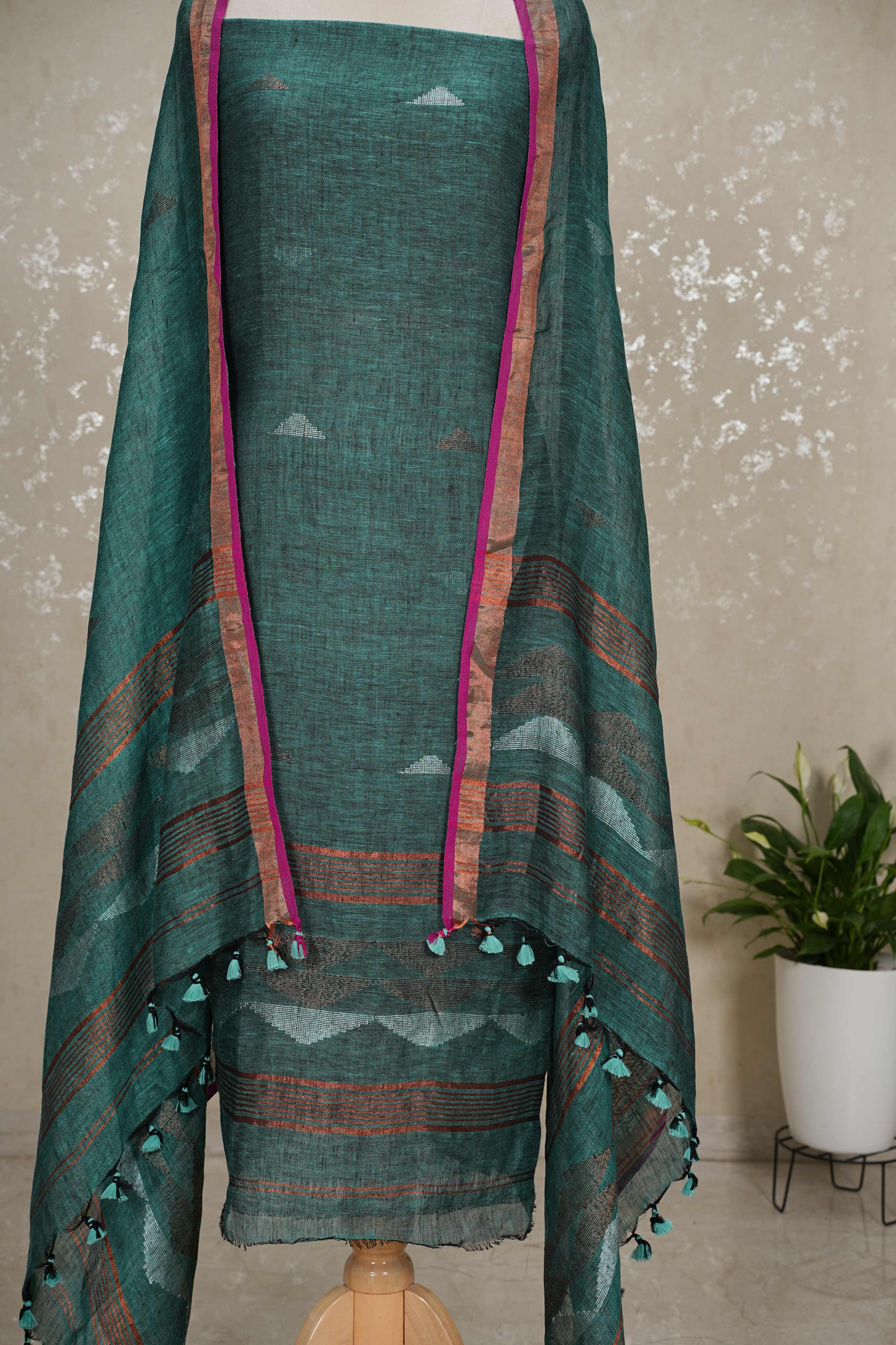 Bengal Cotton by Linen 2-Piece Suit with Dupatta
