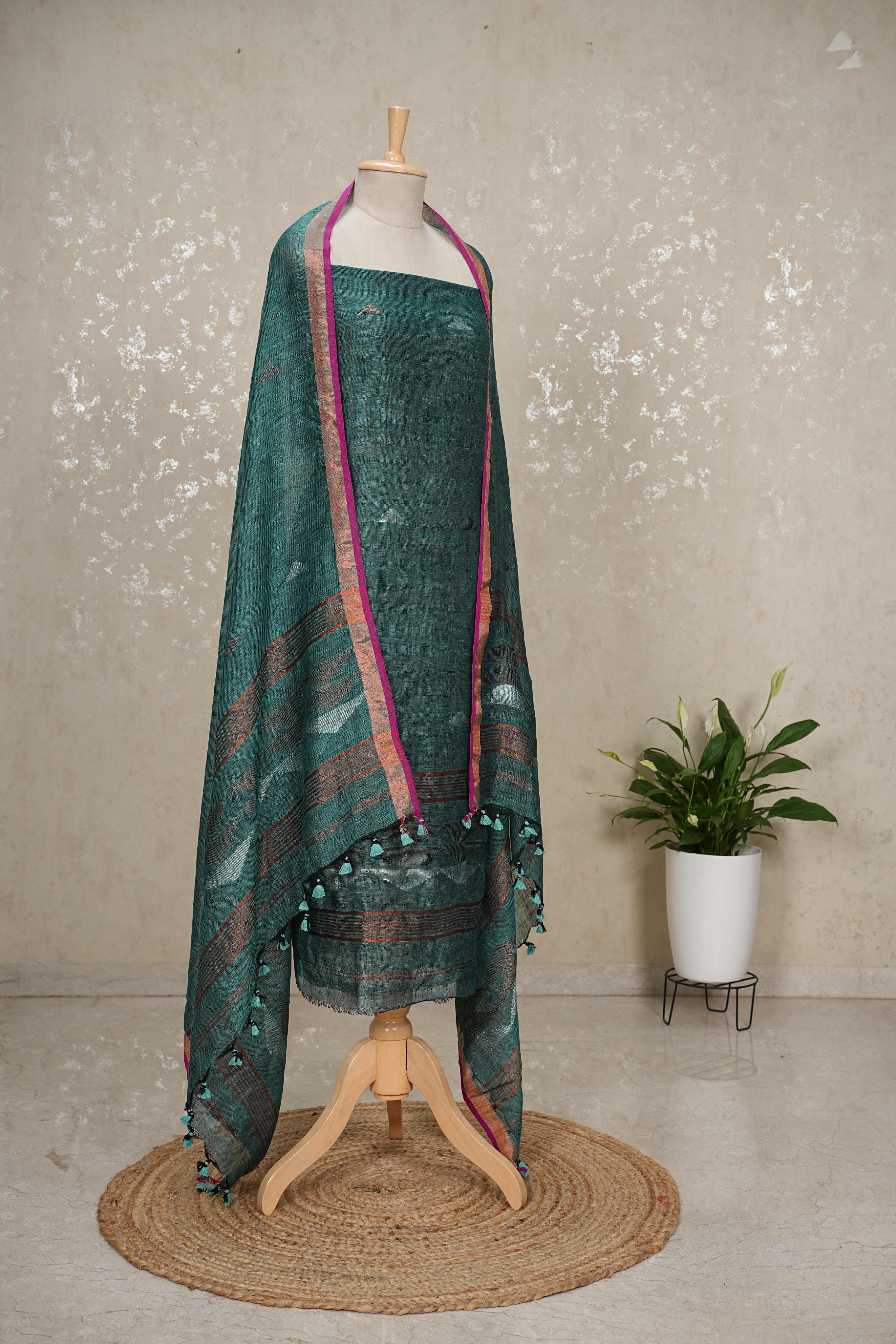 Bengal Cotton by Linen 2-Piece Suit with Dupatta